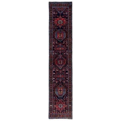 Antique Persian Runner Rug Heriz Design