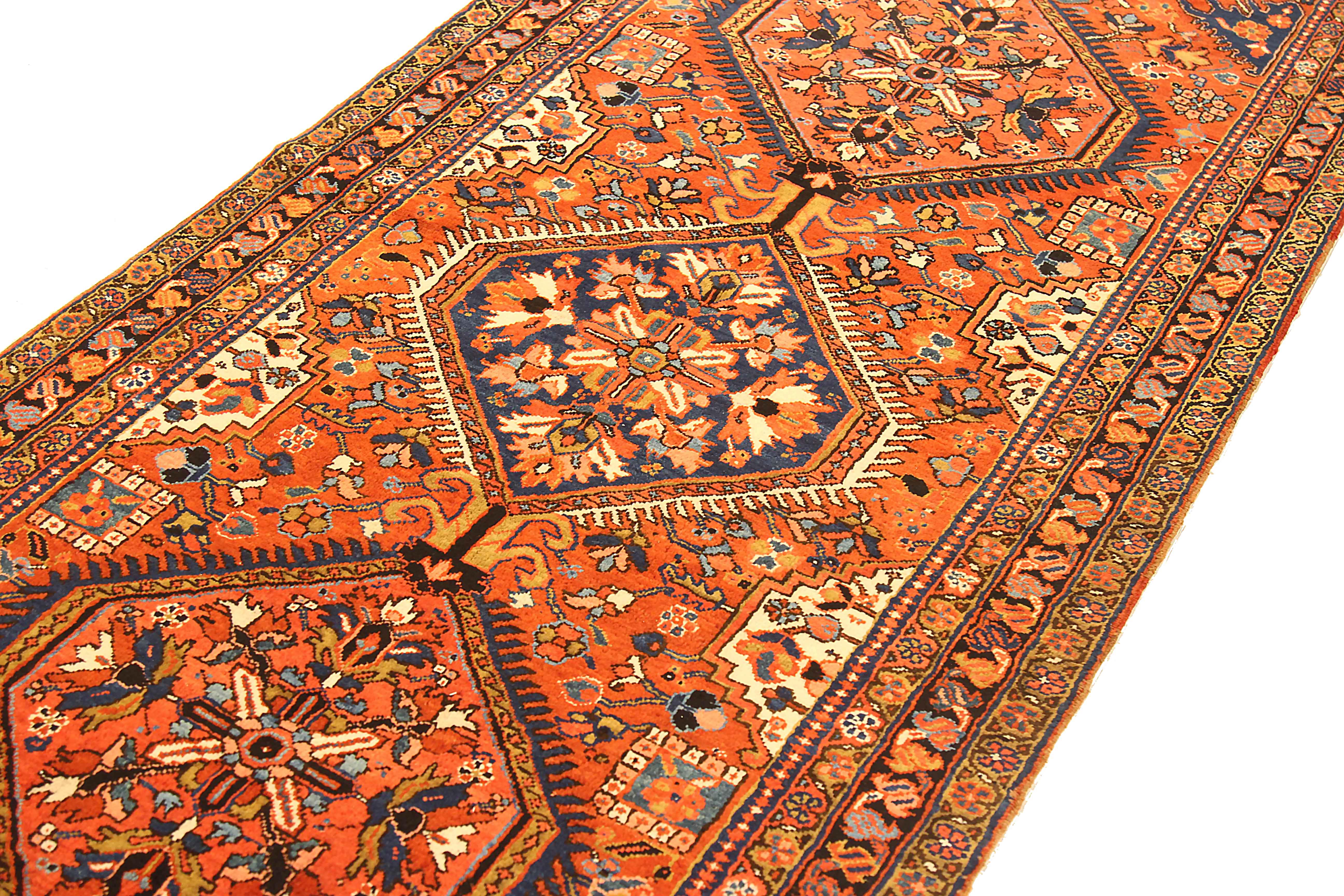 Heriz Serapi Antique Persian Runner Rug Heriz Design For Sale