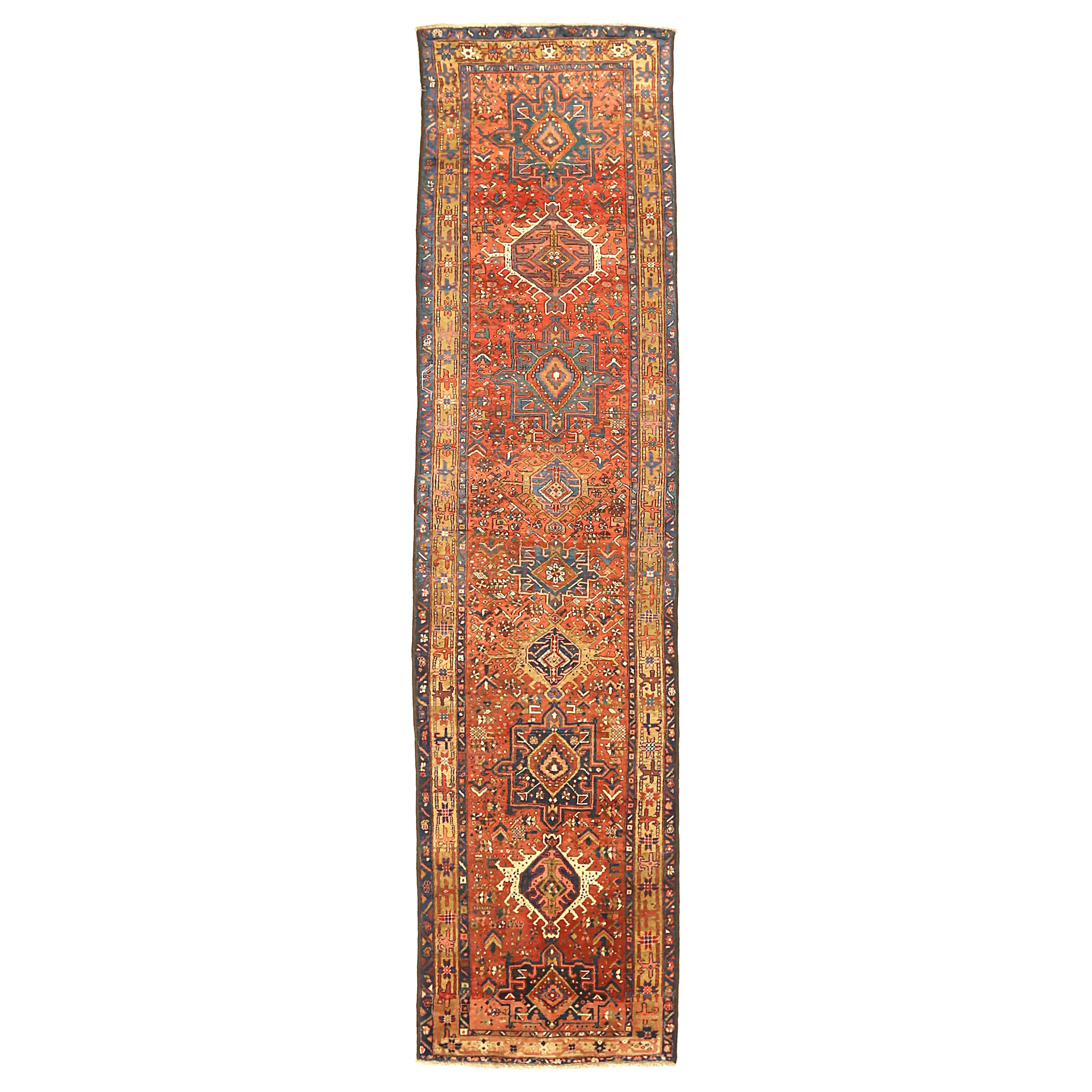 Antique Persian Runner Rug Karajeh Design For Sale