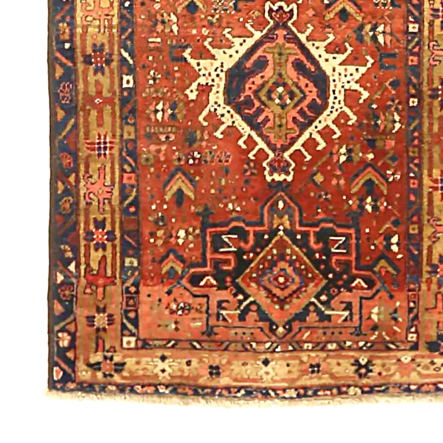 Other Antique Persian Runner Rug Karajeh Design For Sale