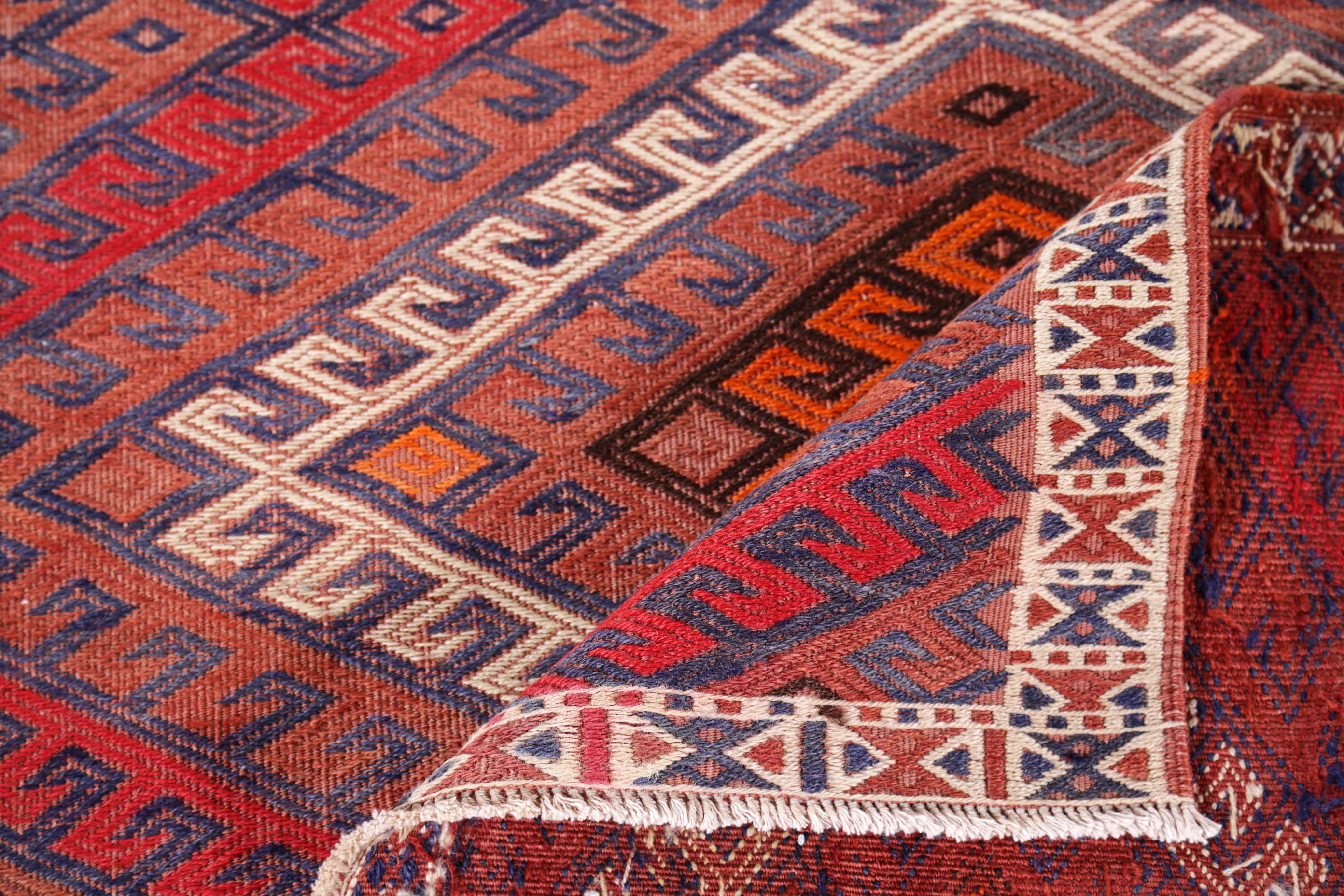 Antique Persian Runner Rug Kilim Design For Sale 1