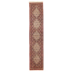 Tapis de couloir persan ancien à motif kurde