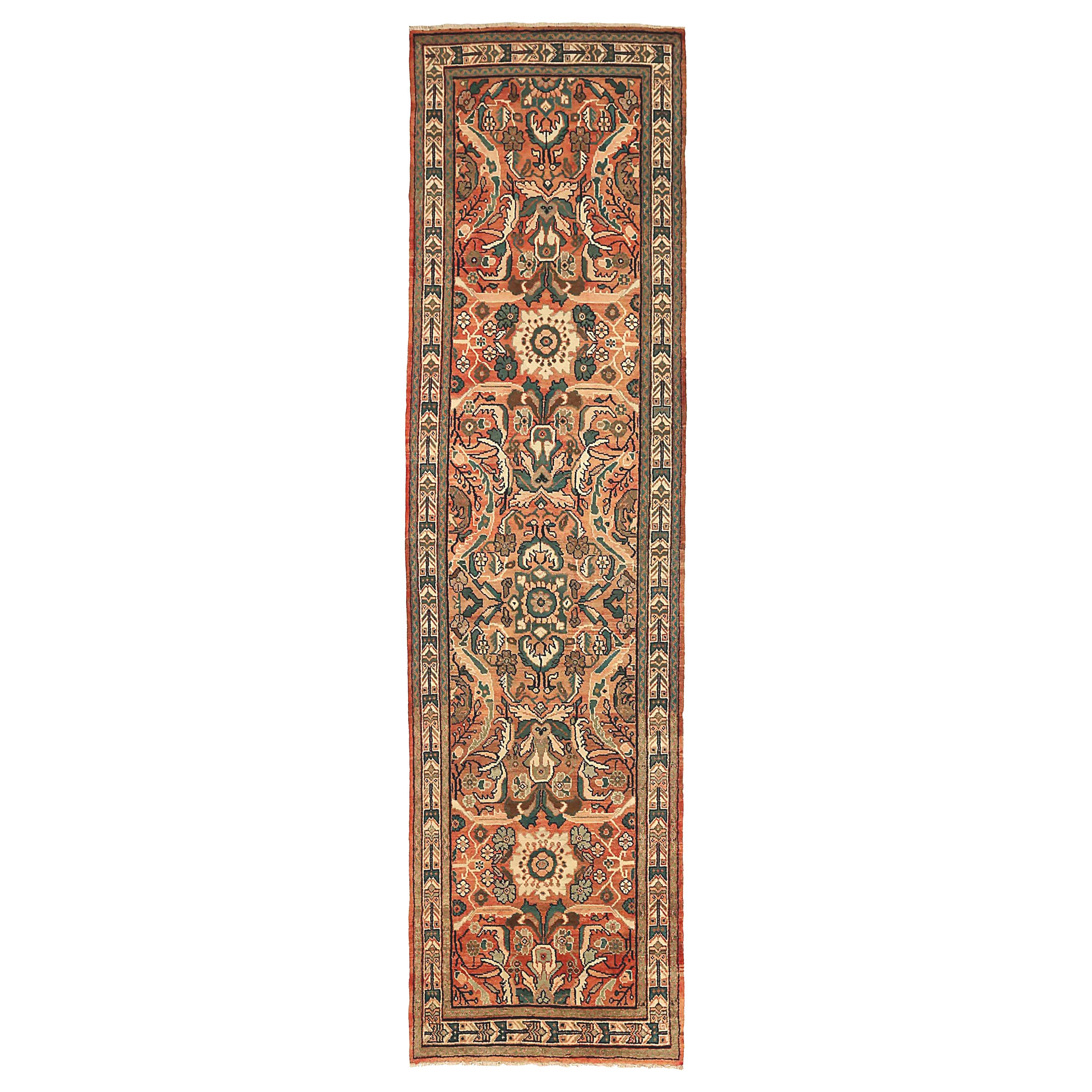 Antiker persischer Mahal-Läufer im Mahal-Design