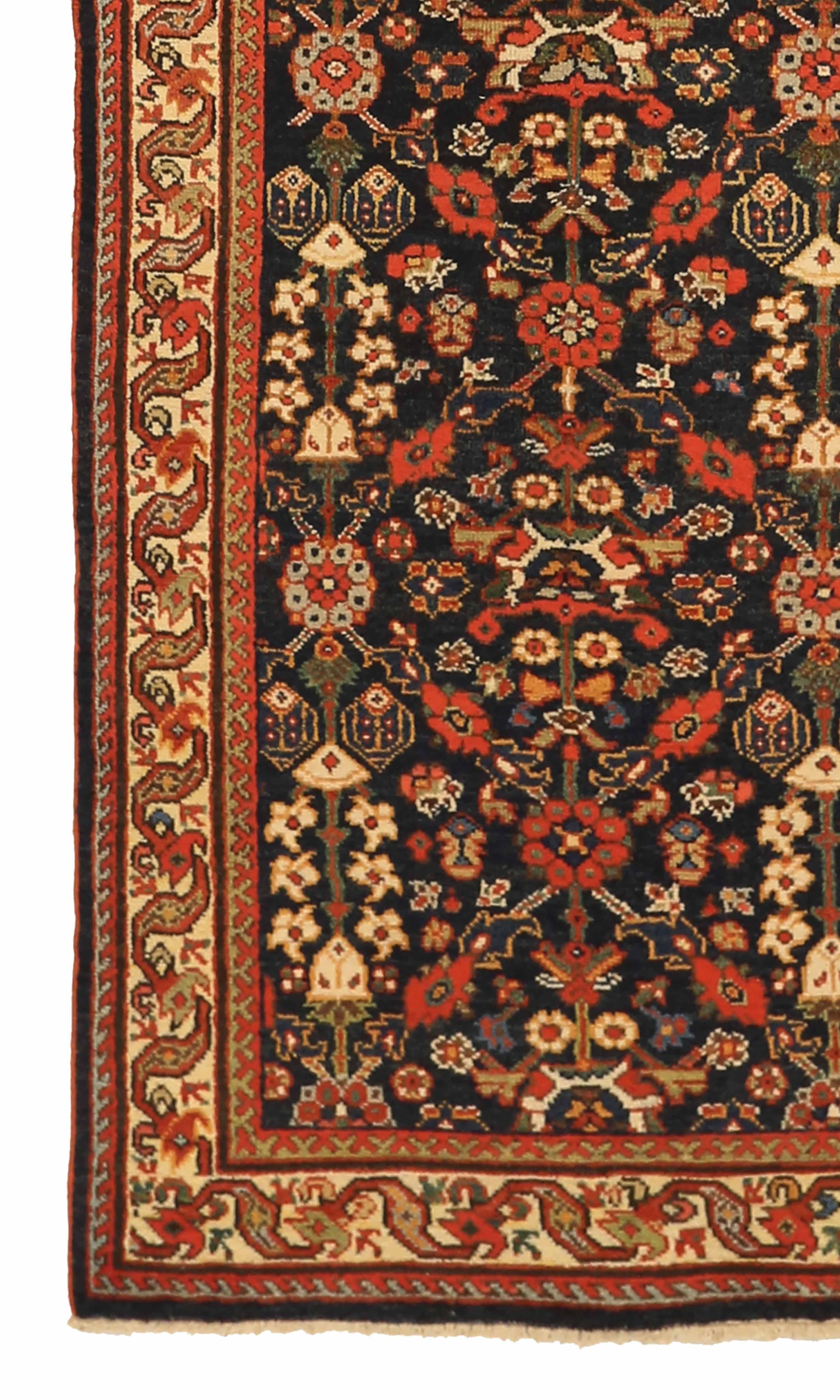 Antiker persischer Mahal-Läufer im Mahal-Design (Sonstiges) im Angebot