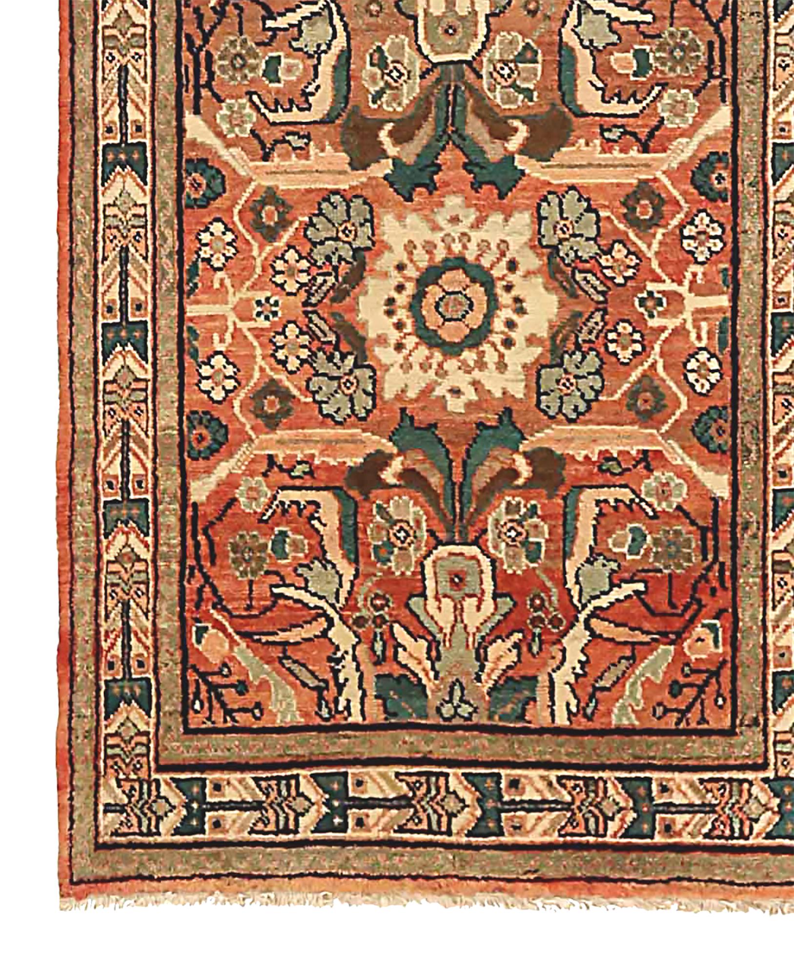 Antiker persischer Mahal-Läufer im Mahal-Design (Sonstiges) im Angebot