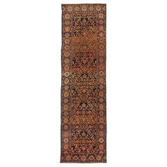 Tapis de couloir persan ancien à motif Malayer