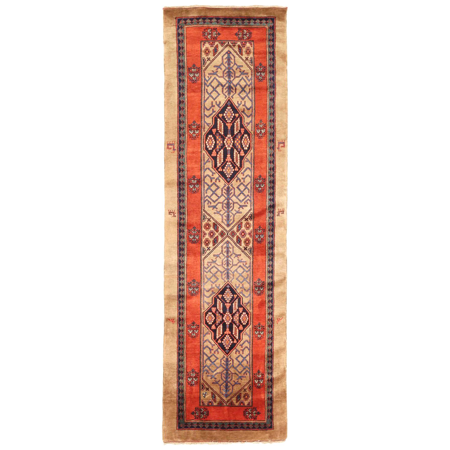 Antique Persian Runner Rug Malayer Design For Sale