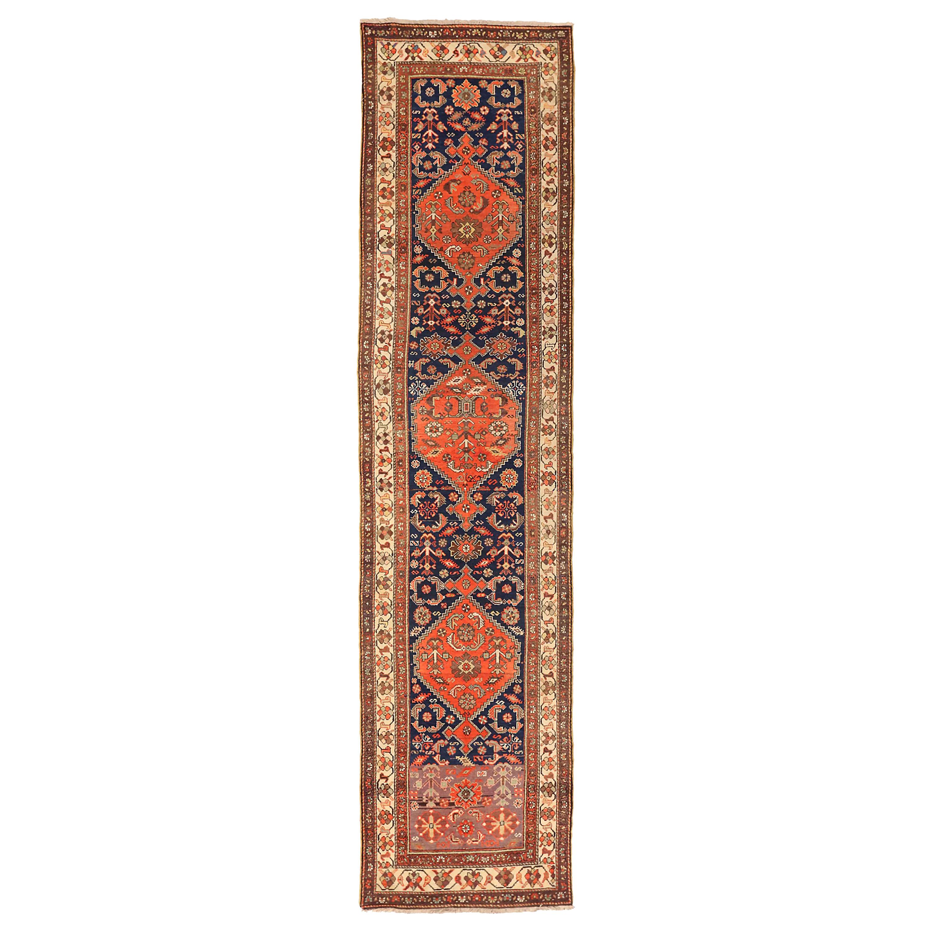 Antique Persian Runner Rug Malayer Design For Sale