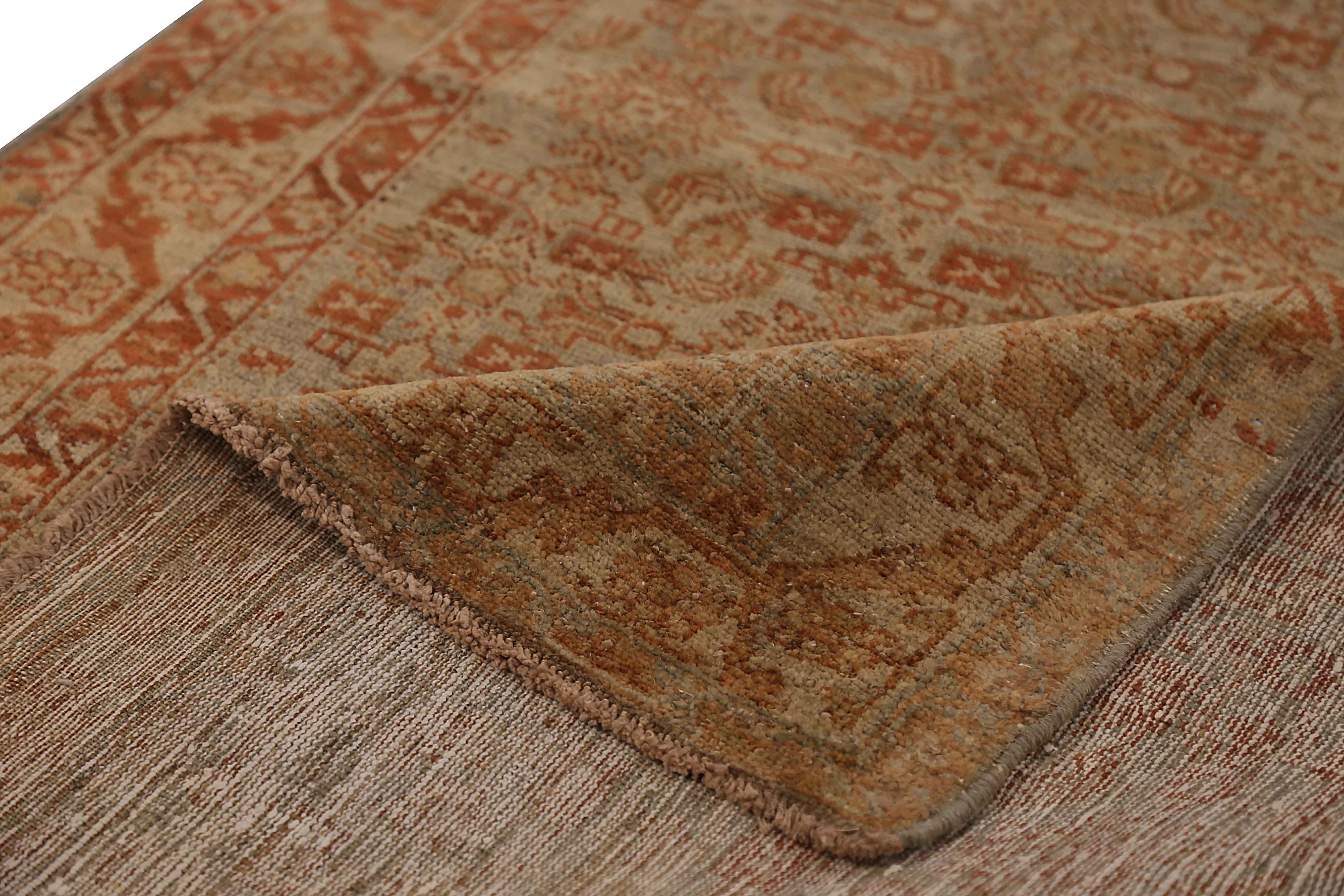 Tessuto a mano Antico tappeto runner persiano Malayer Design in vendita