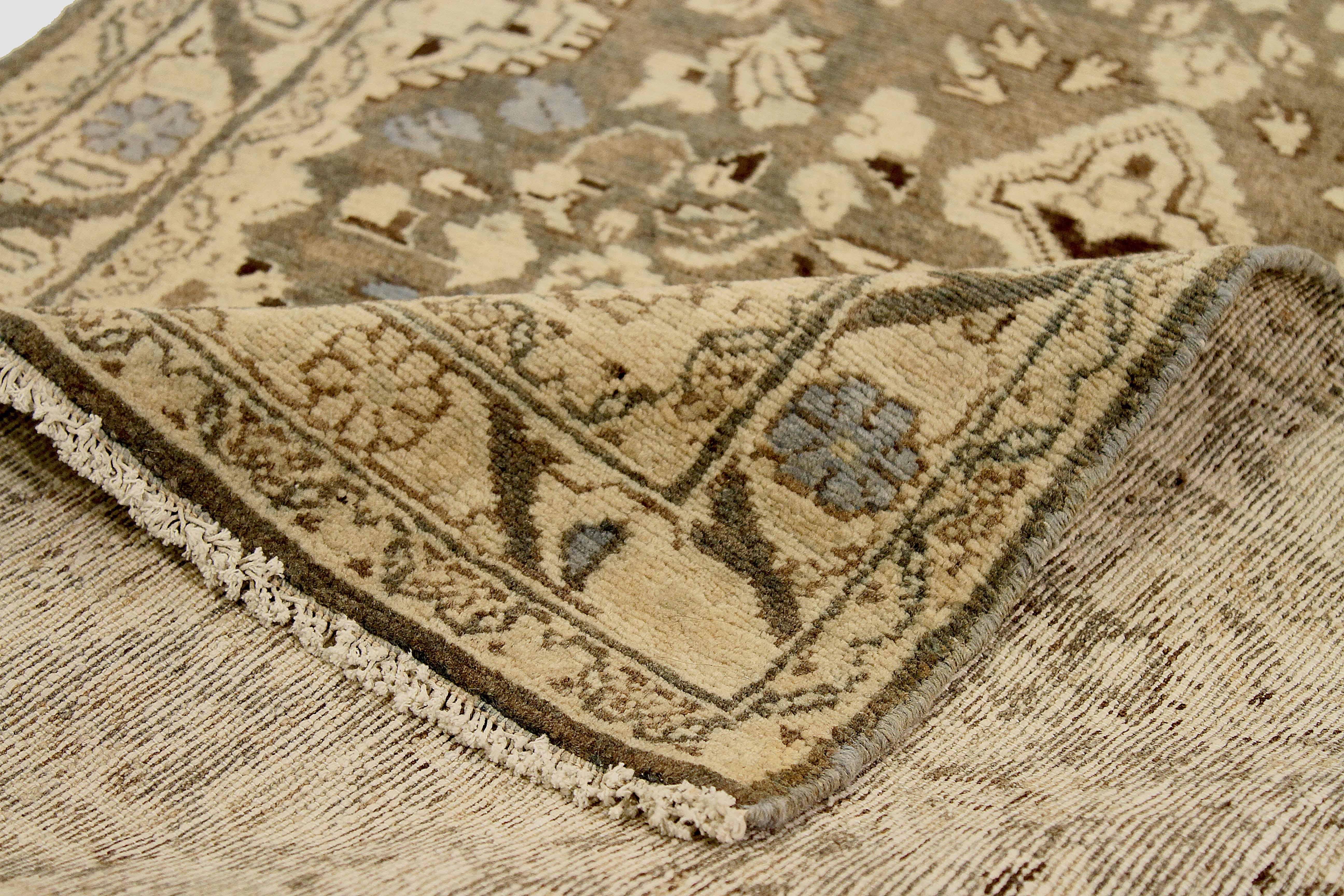 Tissé à la main Tapis de couloir persan ancien à motif Malayer en vente