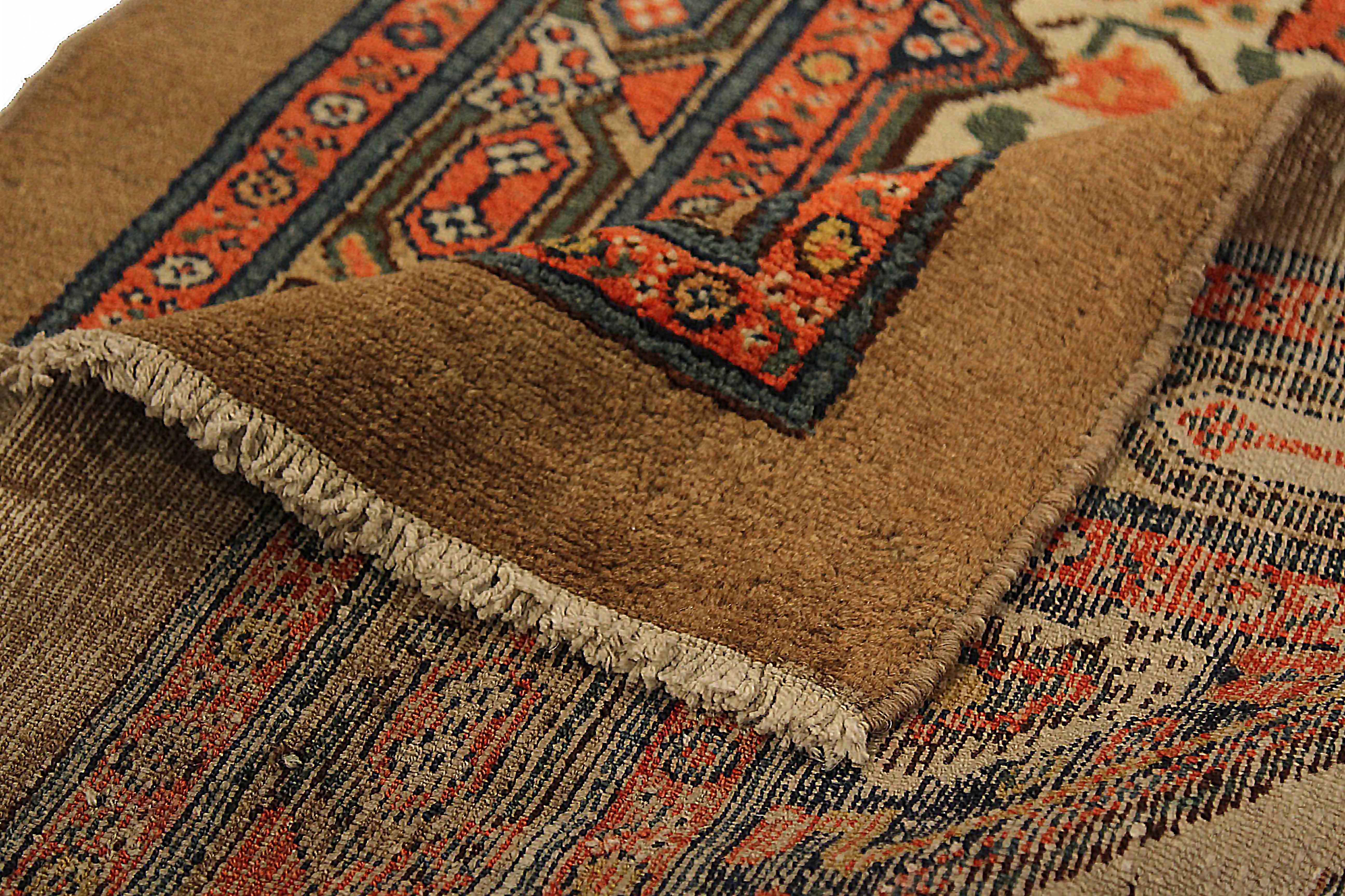 Tessuto a mano Antico tappeto runner persiano Malayer Design in vendita