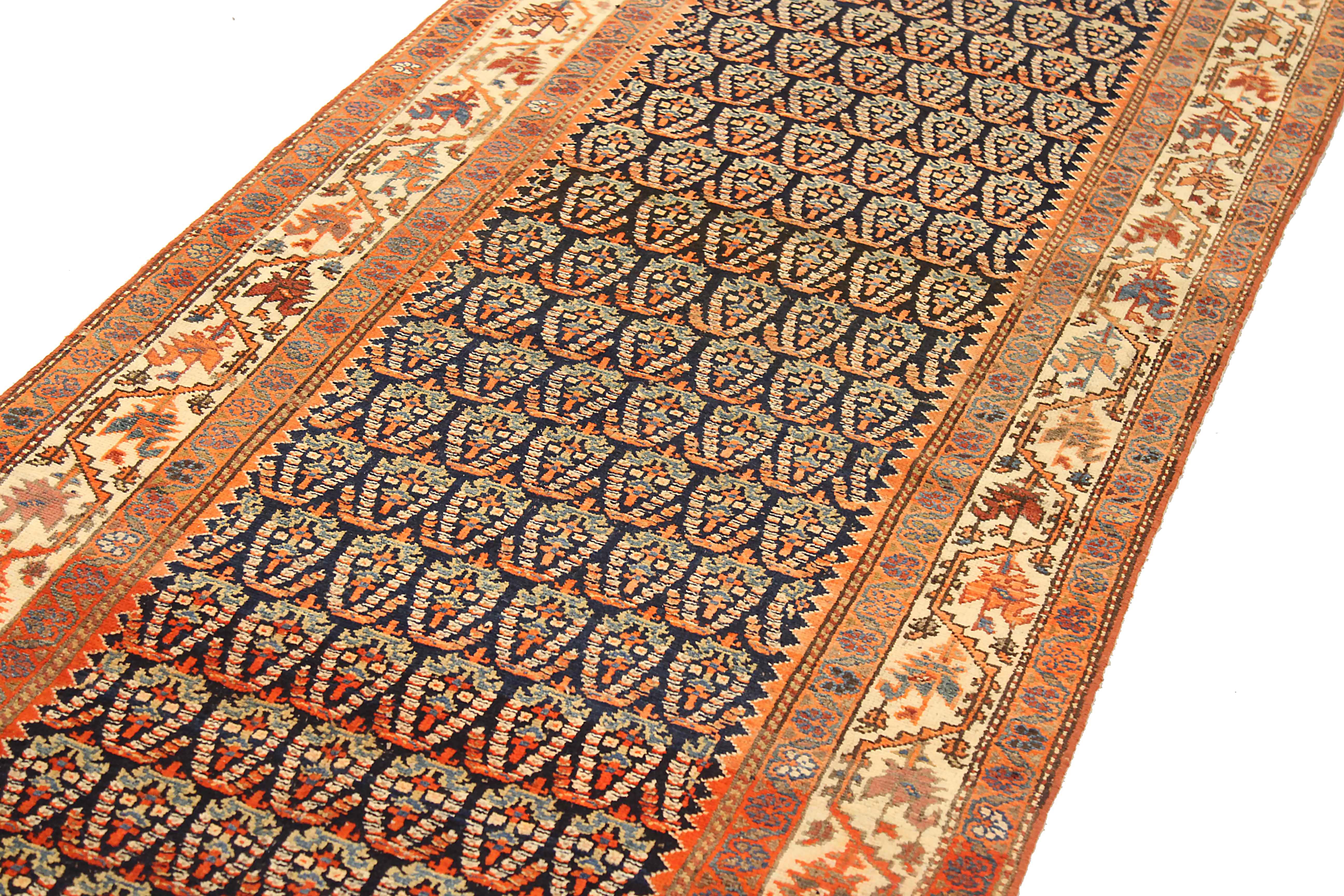 Persiano Antico tappeto runner persiano Malayer Design in vendita
