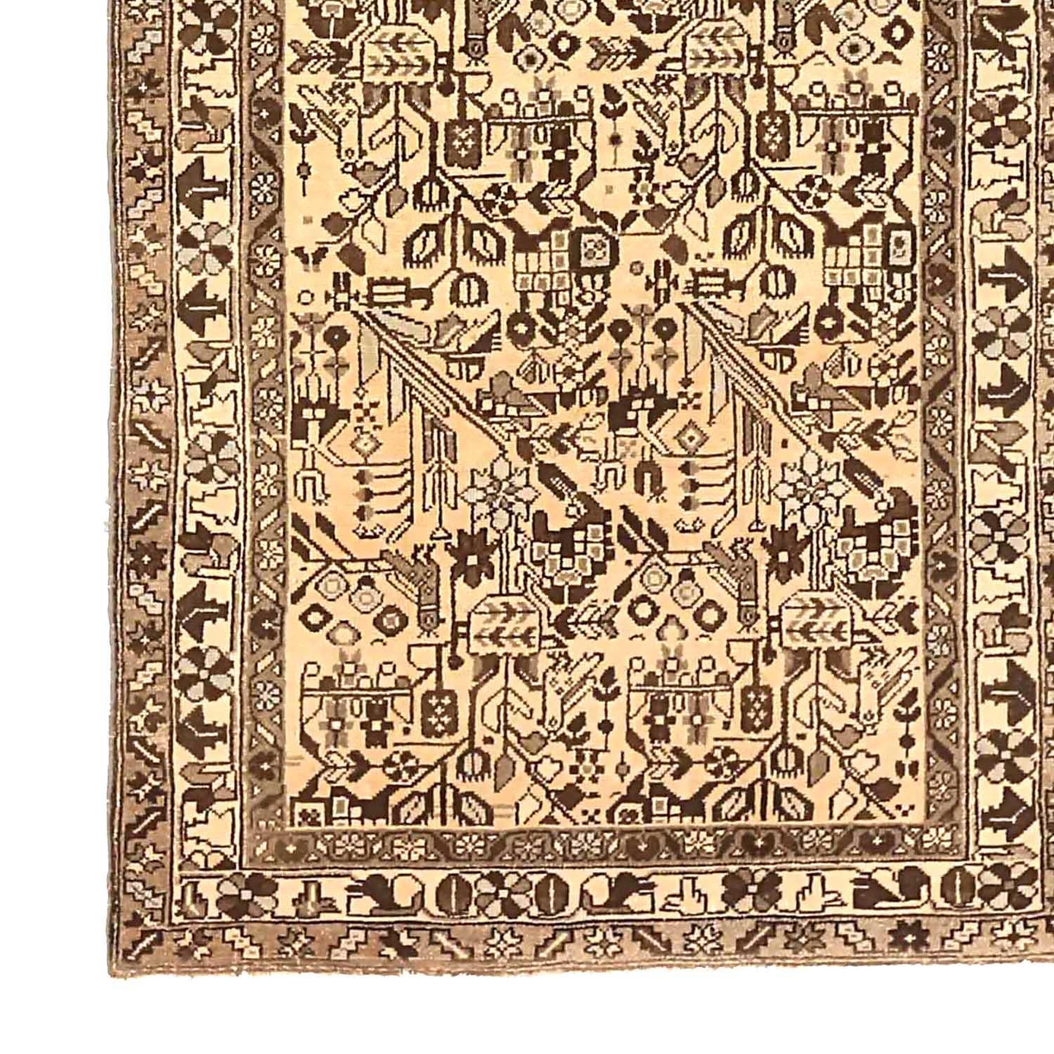Perse Tapis de couloir persan ancien à motif Malayer en vente