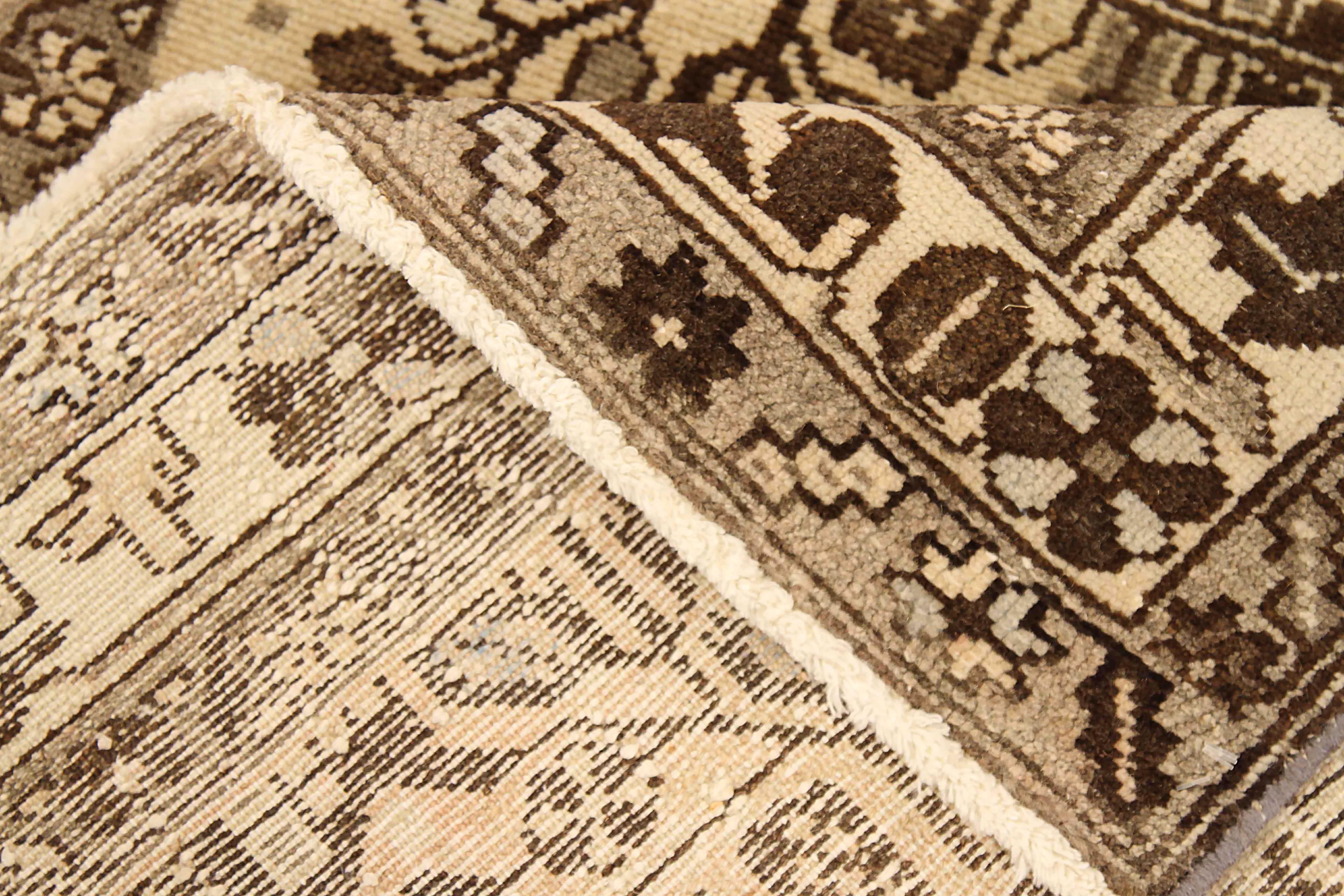Tissé à la main Tapis de couloir persan ancien à motif Malayer en vente