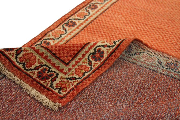 Hand-Woven Antique Persian Runner Rug Meshkabad Design For Sale