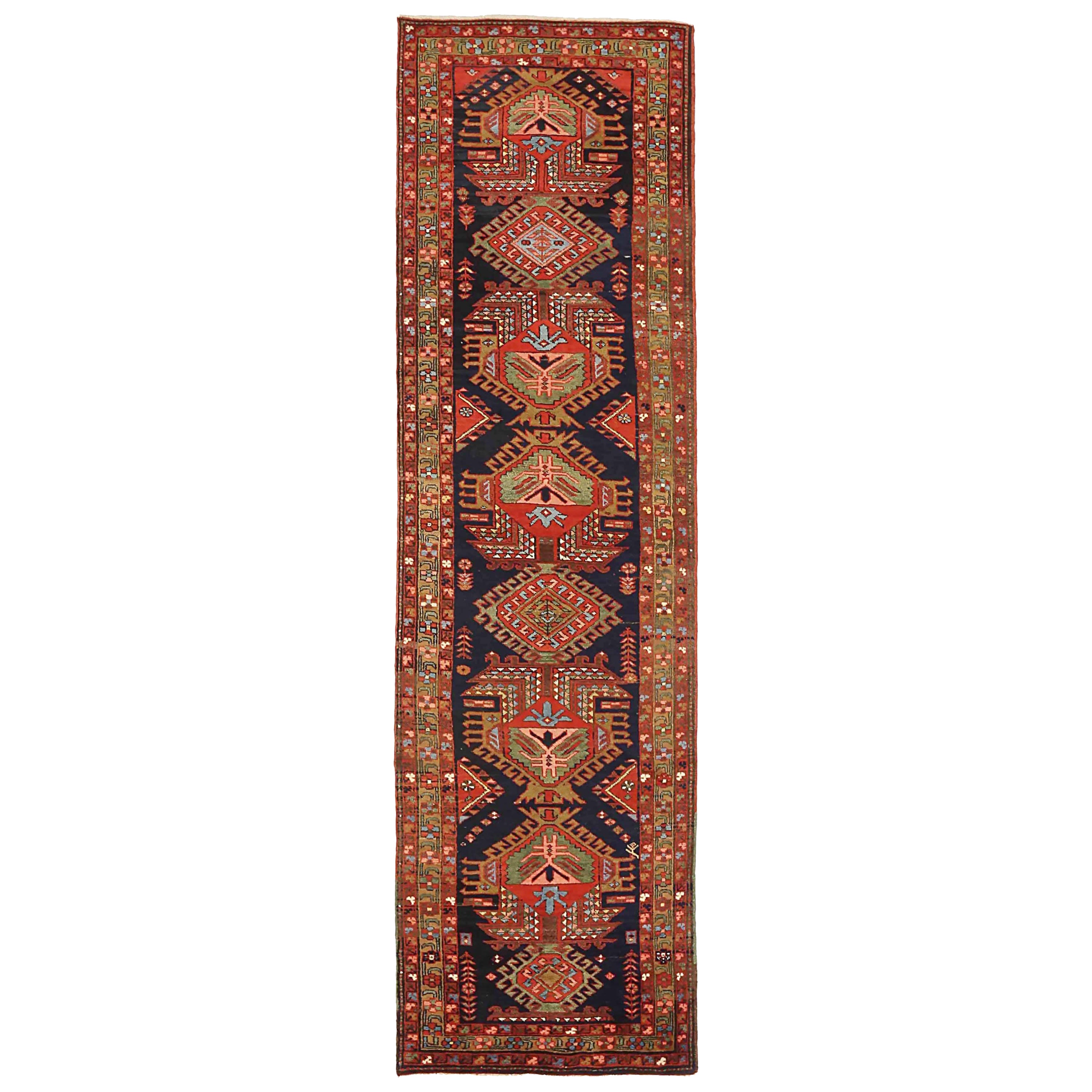 Antiker persischer Läufer-Teppich Saison-Design