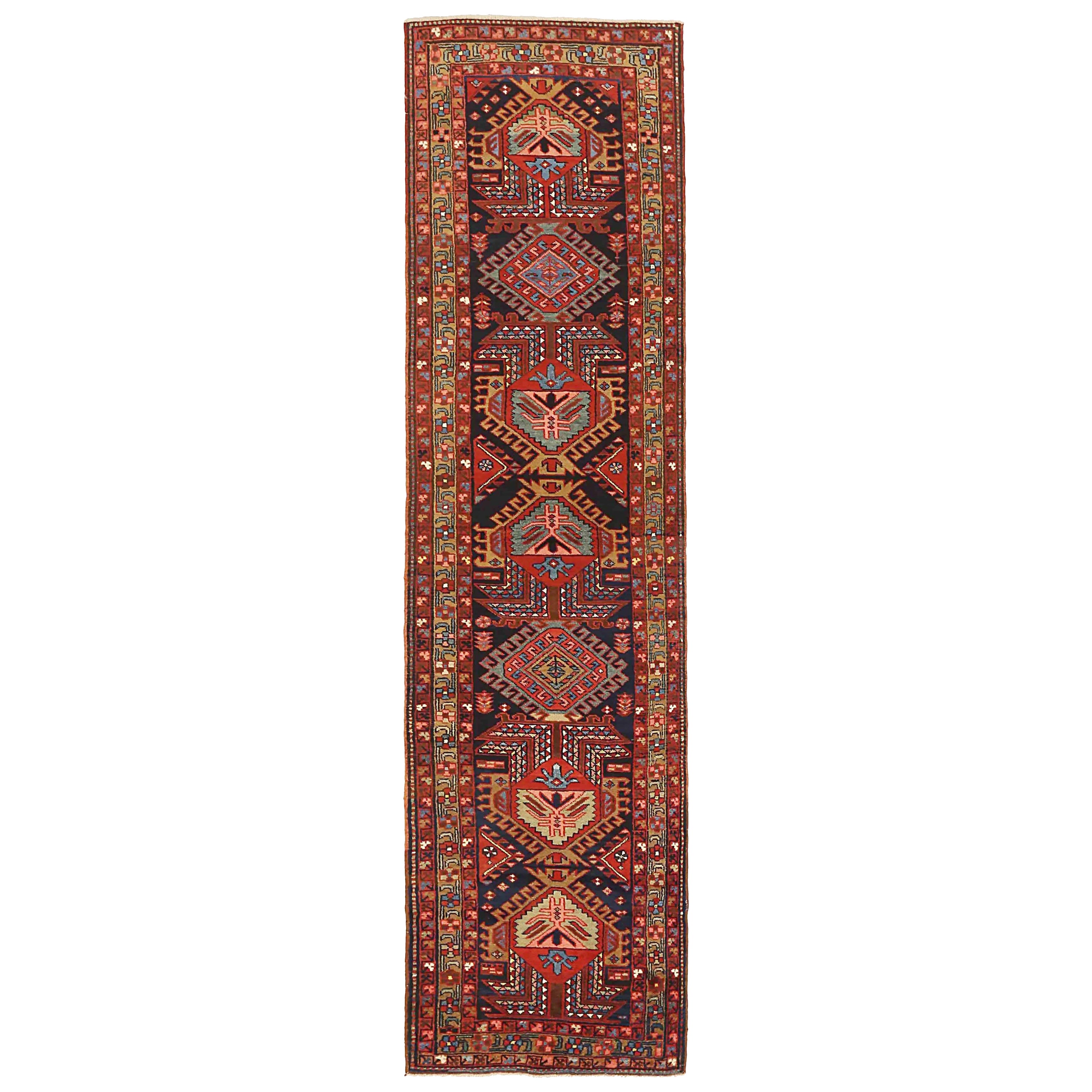 Antiker persischer Läufer-Teppich Saison-Design im Angebot