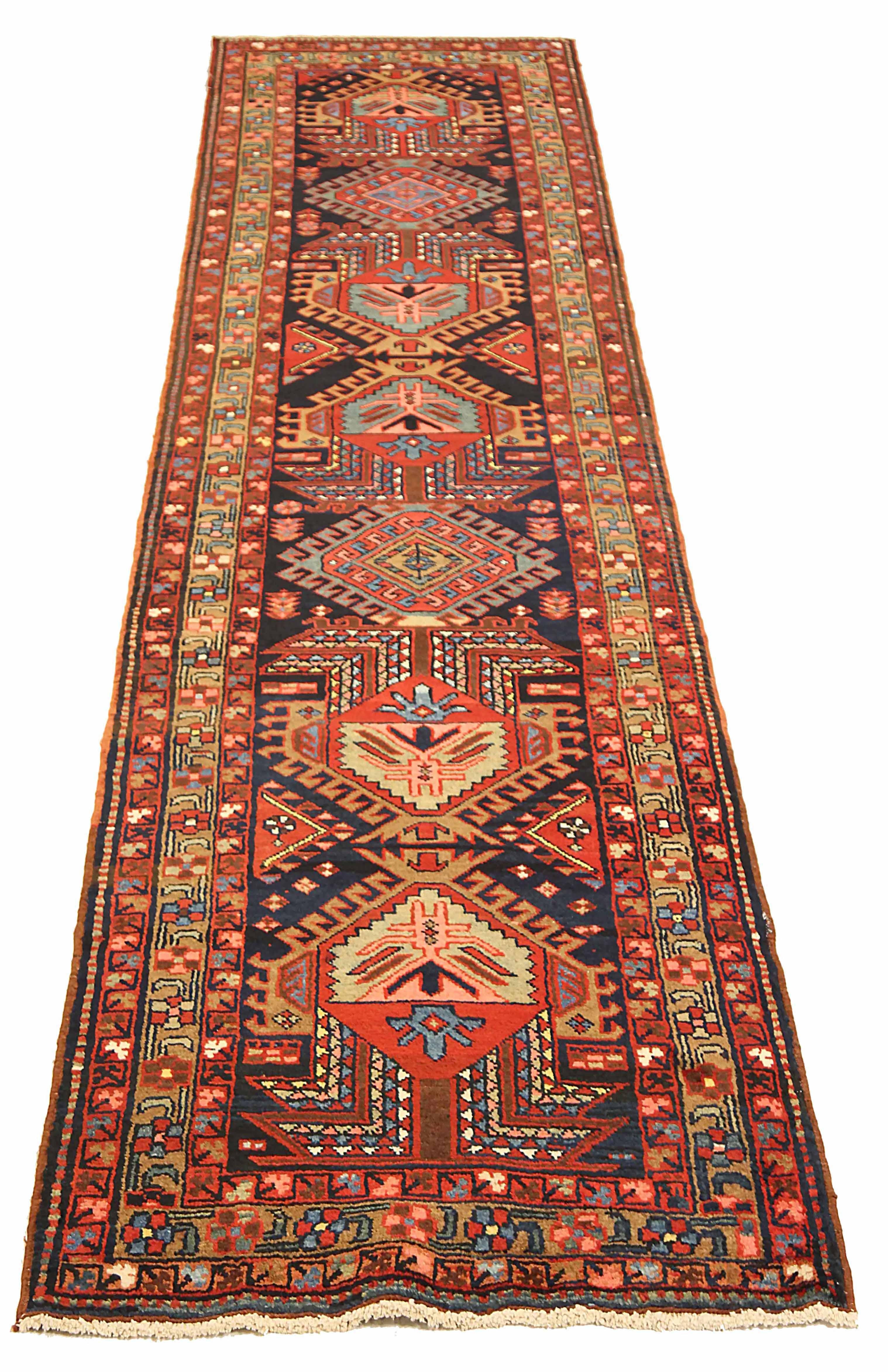 Antique Russian runner rug handwoven from the finest sheep’s wool. It’s colored with all-natural vegetable dyes that are safe for humans and pets. It’s a traditional Saison design handwoven by expert artisans. It’s a lovely runner rug that can be