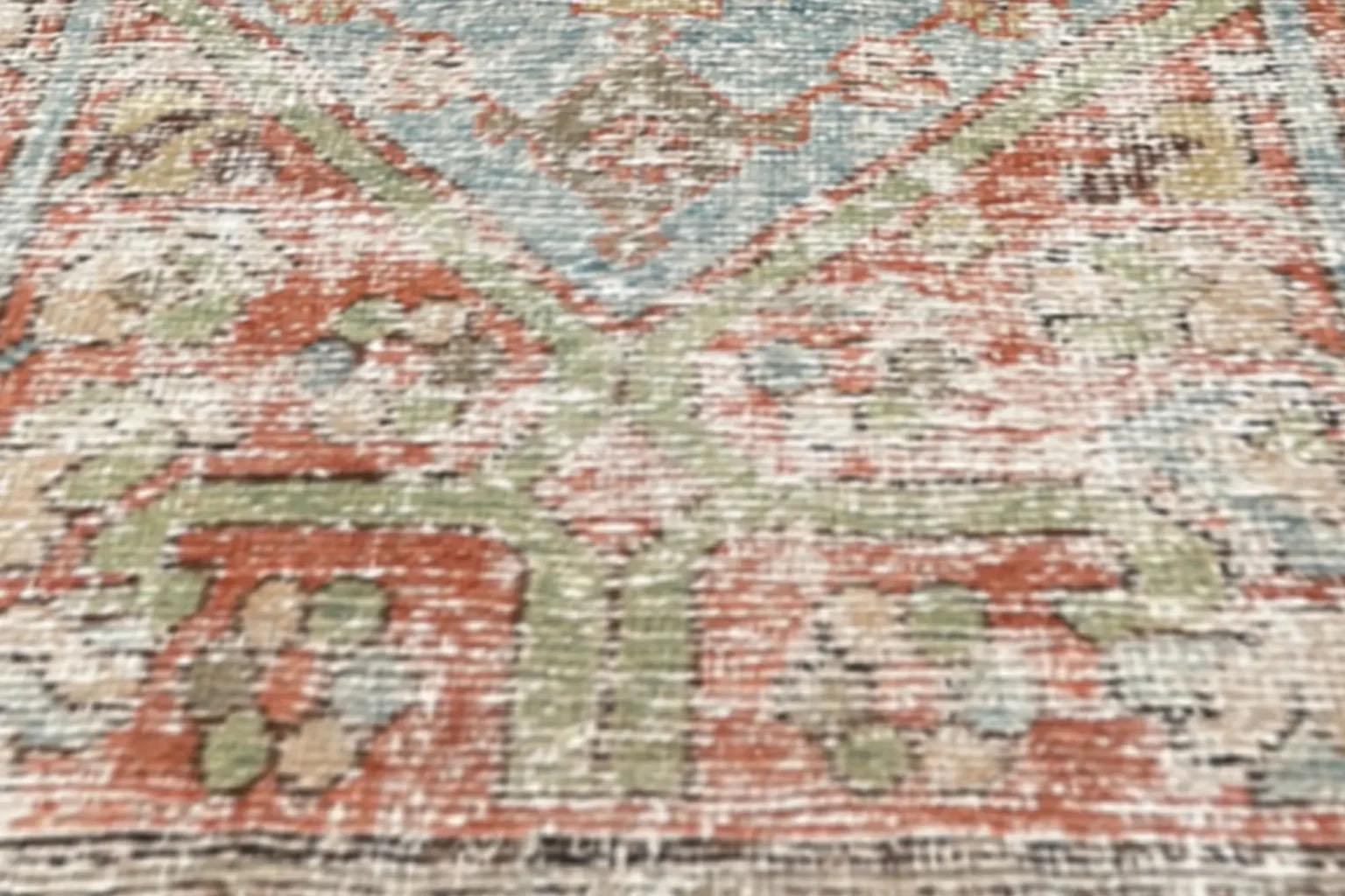 Hand-Knotted Antique Persian Runner Rug - Sarab Design For Sale