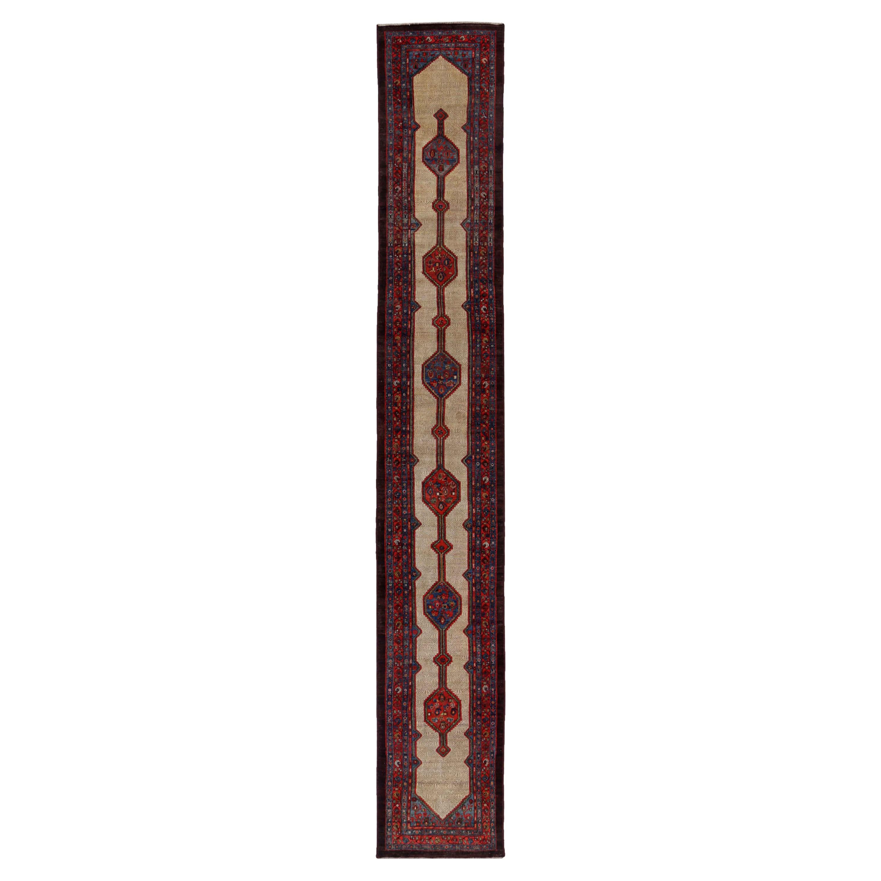 Antique Persian Runner Rug Sarab Design For Sale