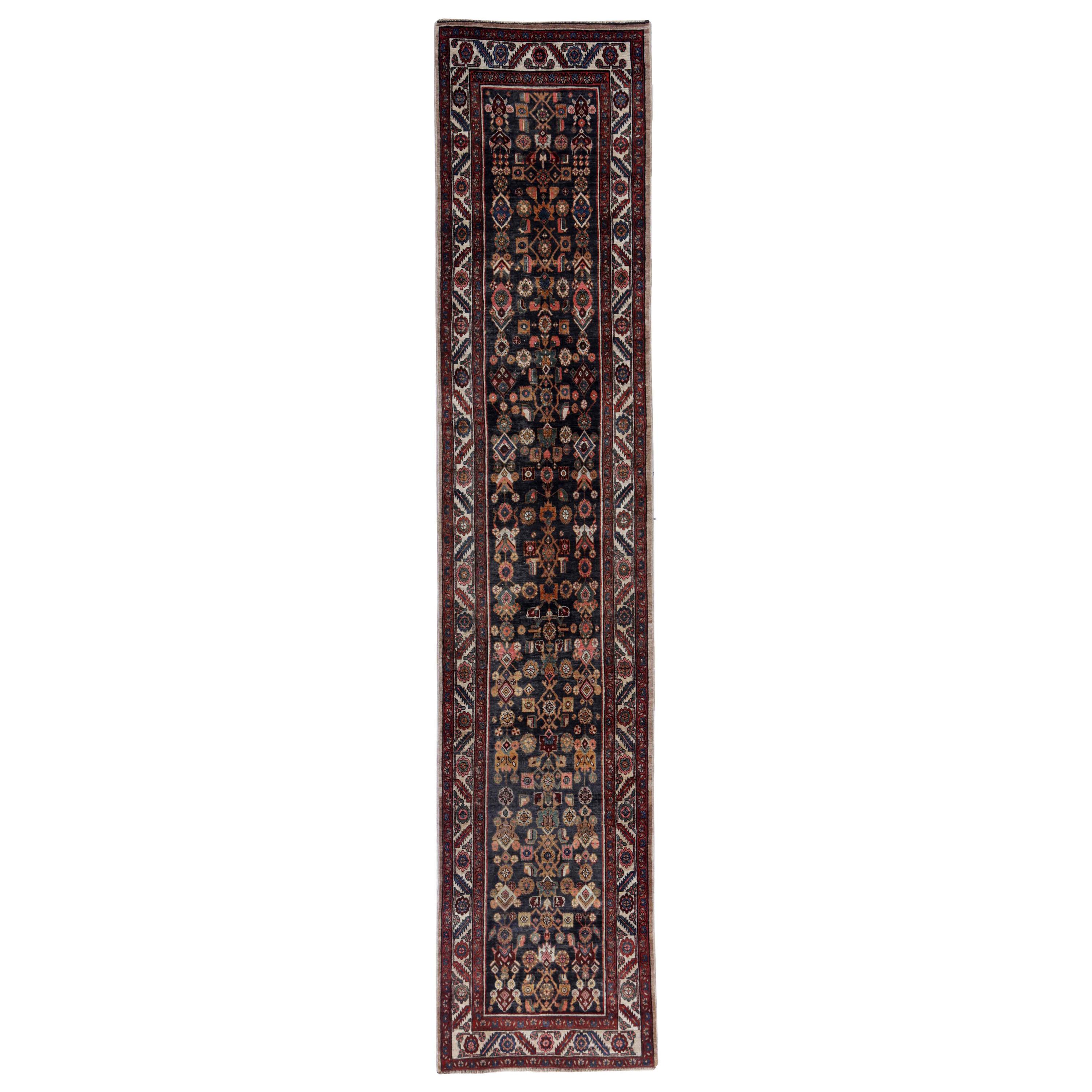 Antique Persian Runner Rug Sarab Design For Sale