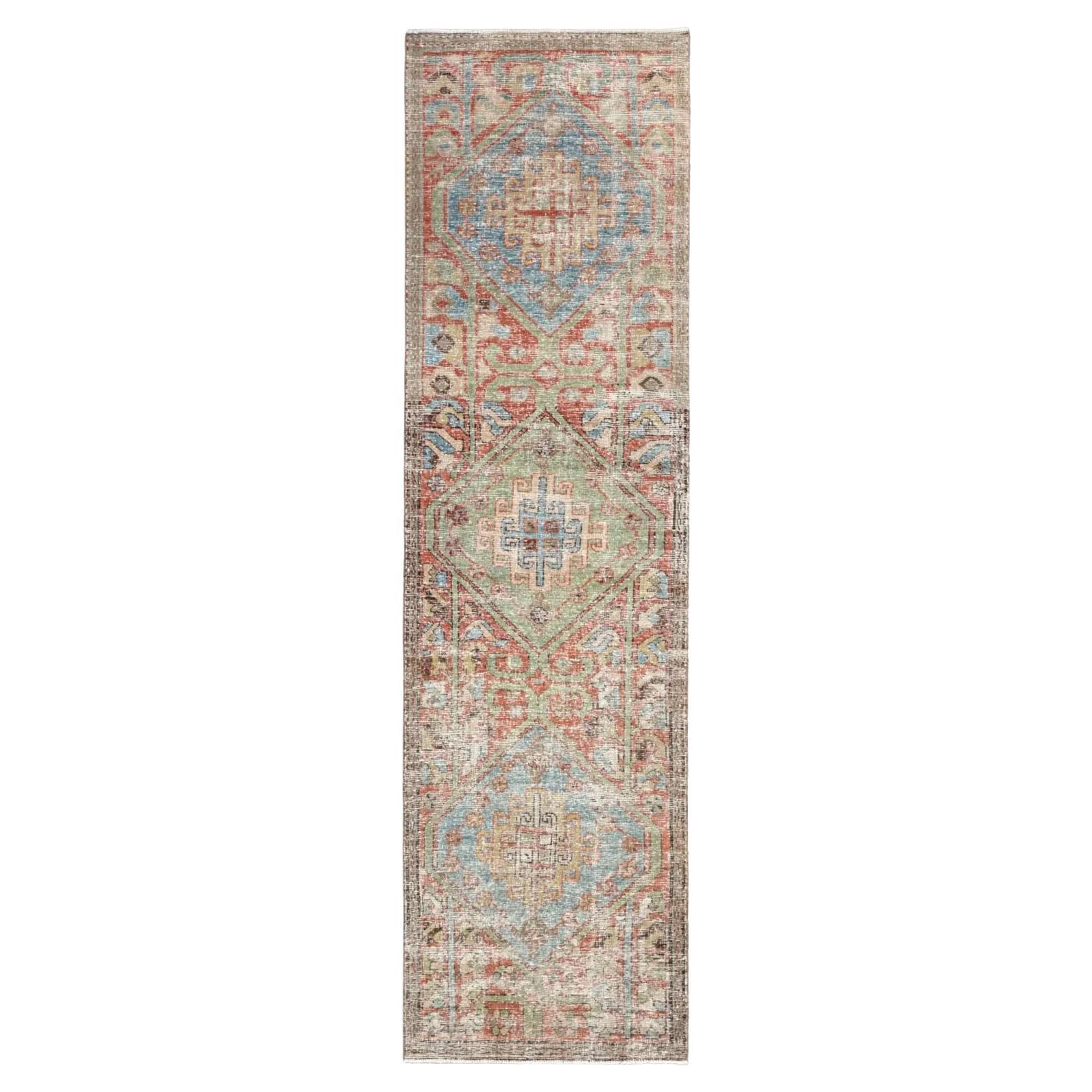 Antique Persian Runner Rug - Sarab Design For Sale