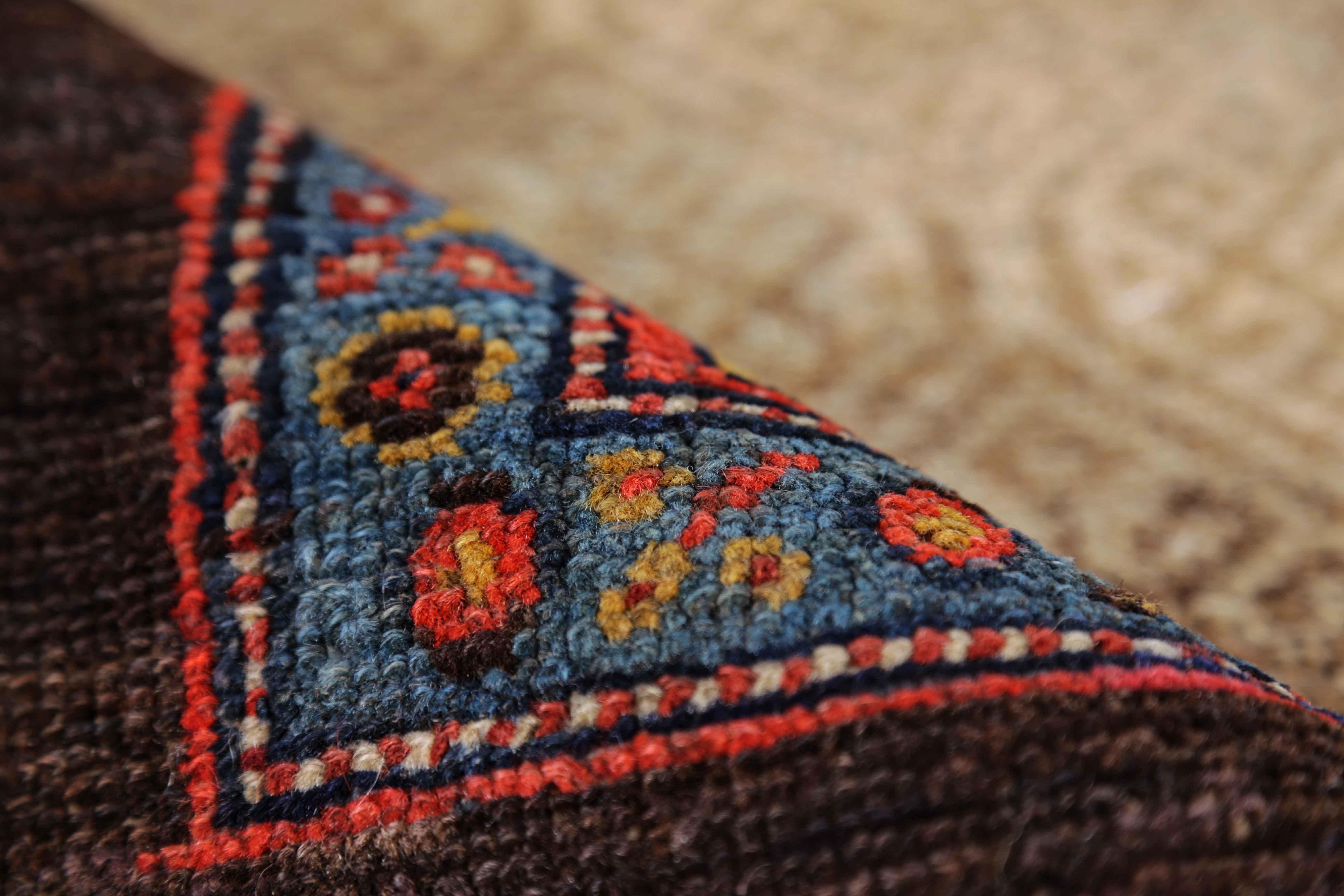 Wool Antique Persian Runner Rug Sarab Design For Sale