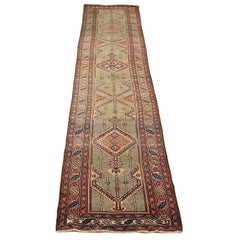 Antique Persian Runner Rug Serab Design Made of Fine Camel Hair, circa 1930s