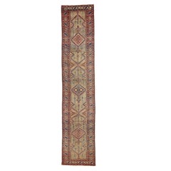 Antique Persian Runner Rug Serab Design Made of Fine Camel Hair, circa 1930s