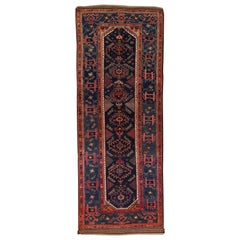 Tapis de couloir persan ancien à motif Shiraz