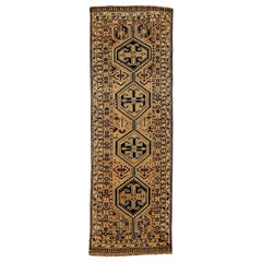 Antiker persischer Läufer Teppich im Shiraz-Design