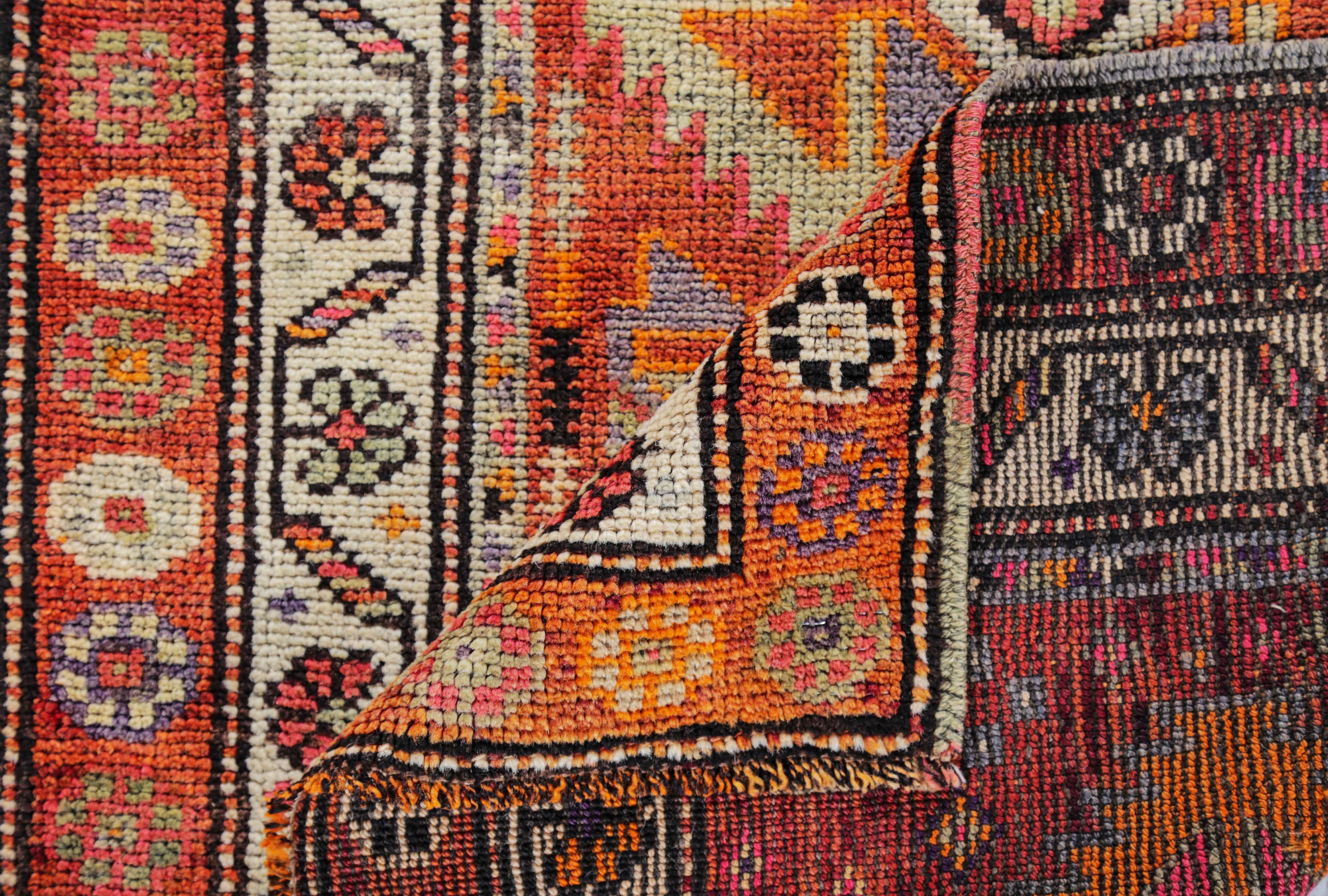 Wool Antique Persian Runner Rug Shiraz Design For Sale