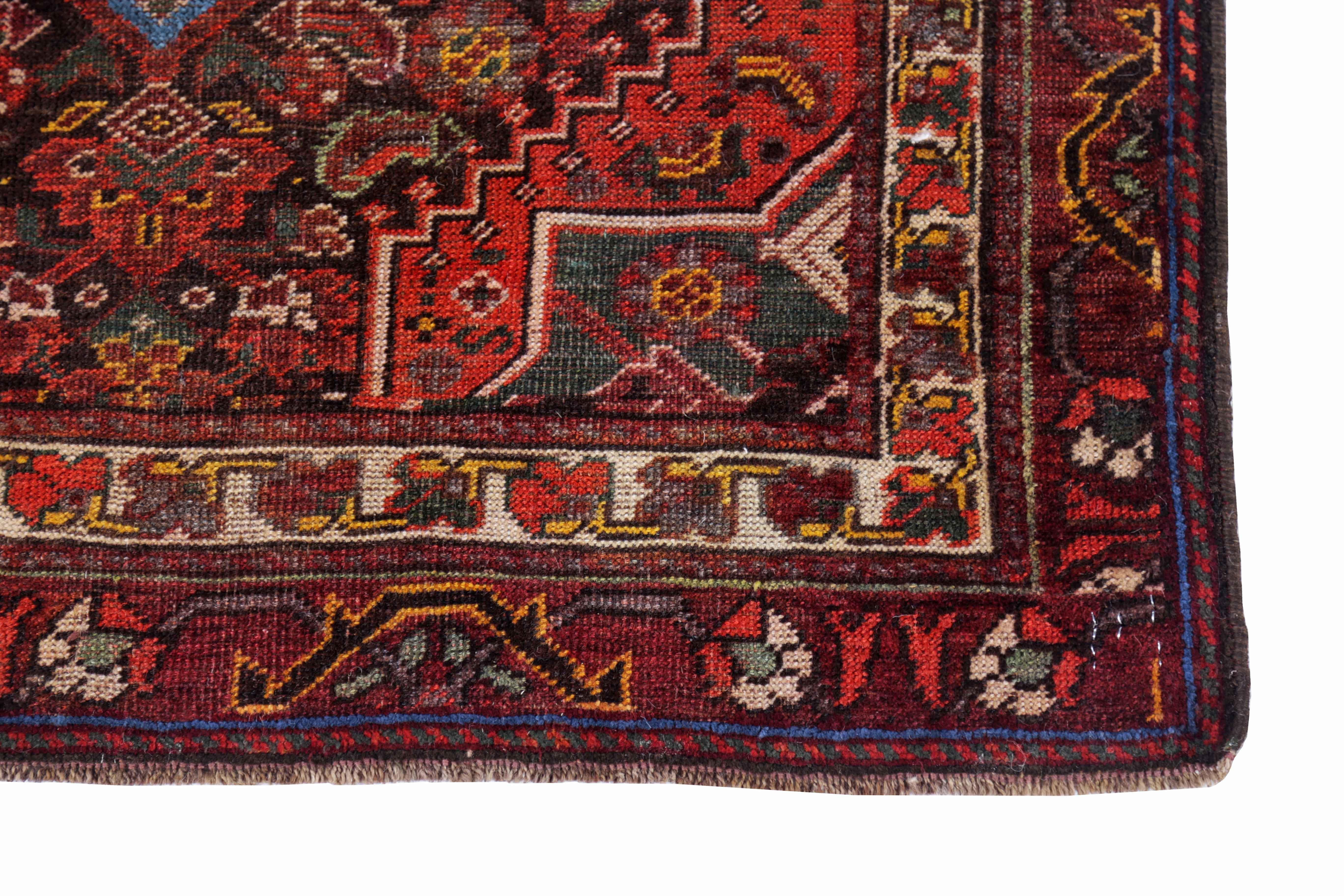 20th Century Antique Persian Runner Rug Shiraz Design For Sale