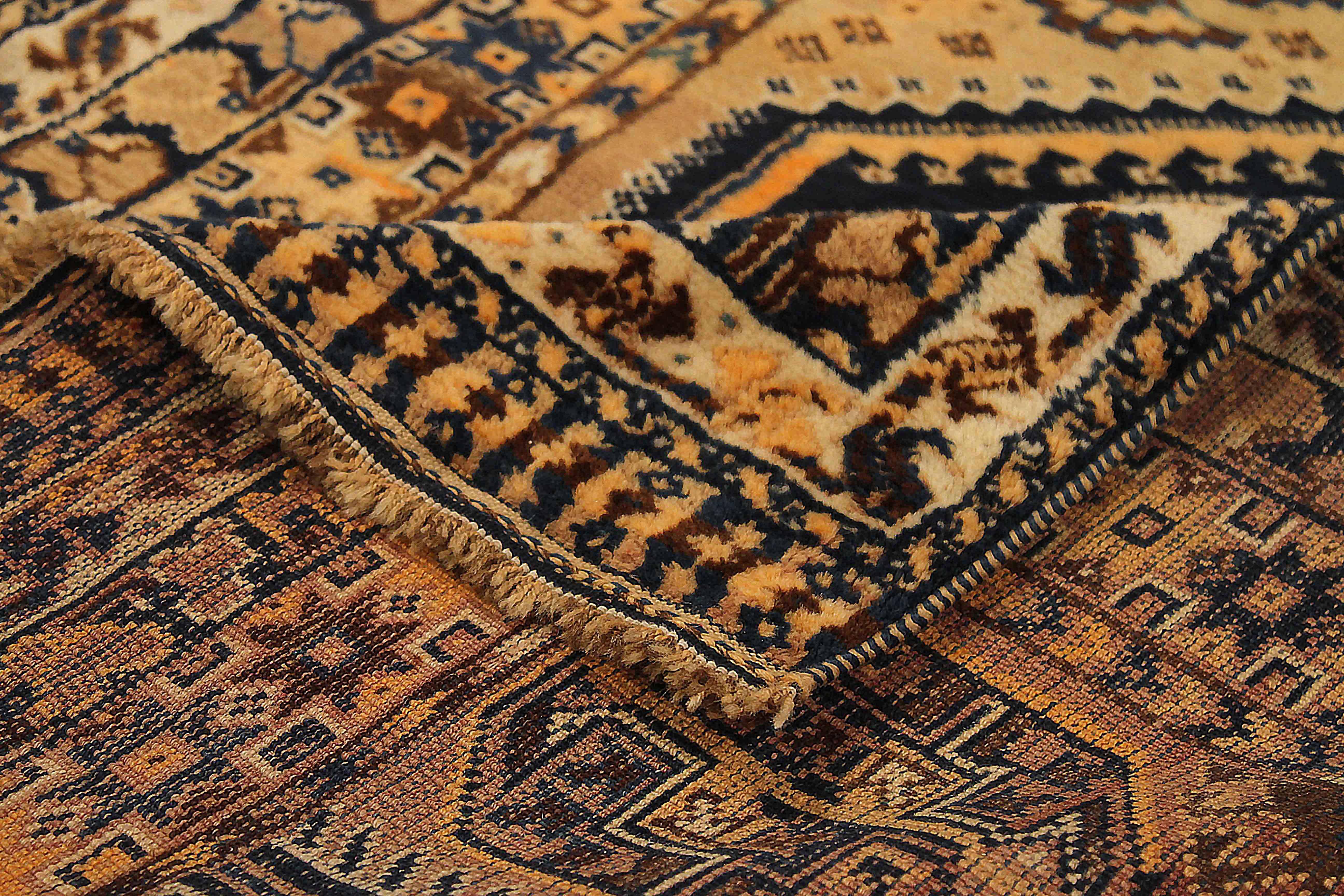 Hand-Woven Antique Persian Runner Rug Shiraz Design For Sale