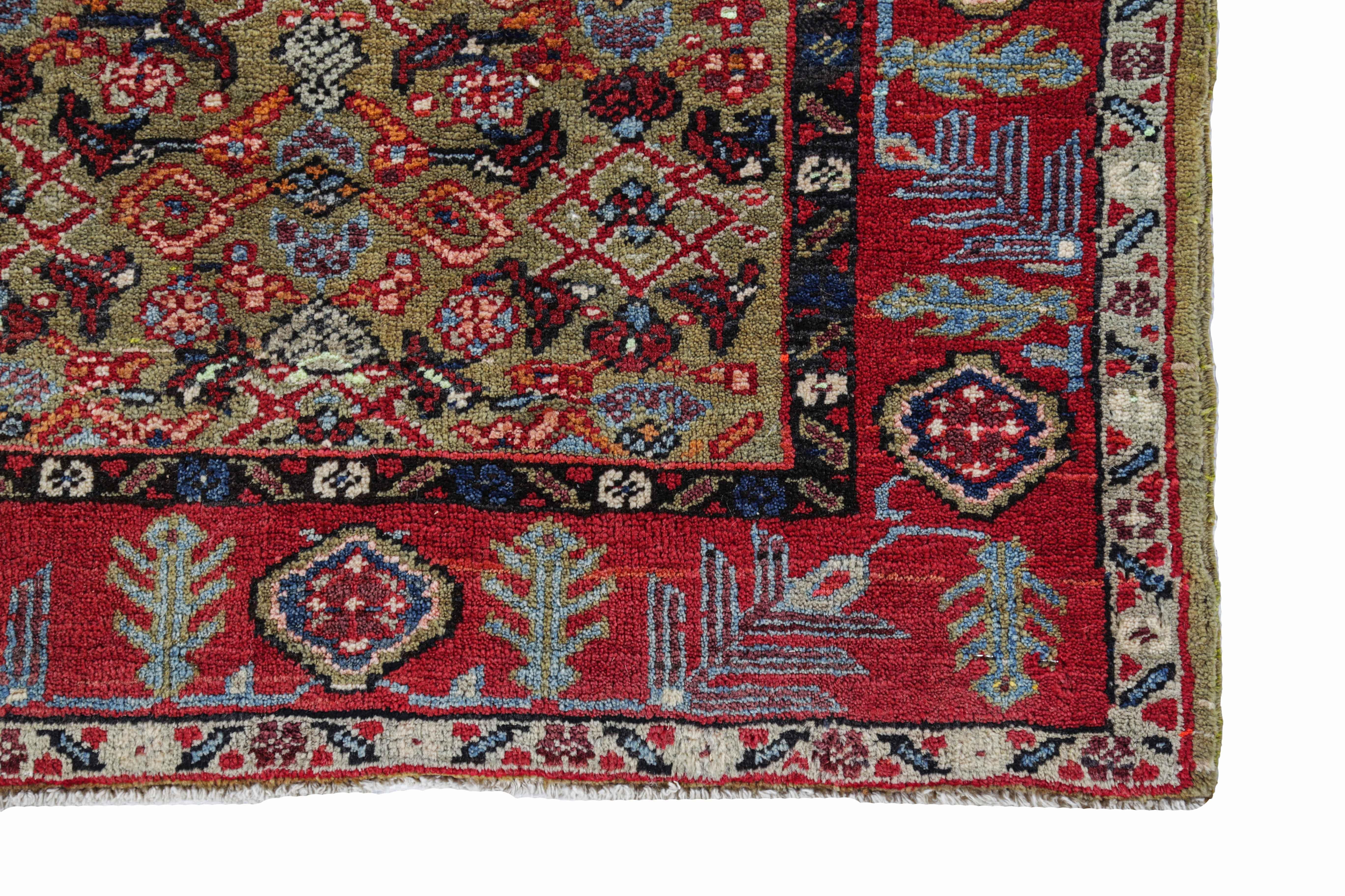 Antiker persischer Läufer im Sultanabad-Design im Zustand „Hervorragend“ im Angebot in Dallas, TX