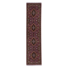 Antiker persischer Läufer Teppich im Tabriz-Design