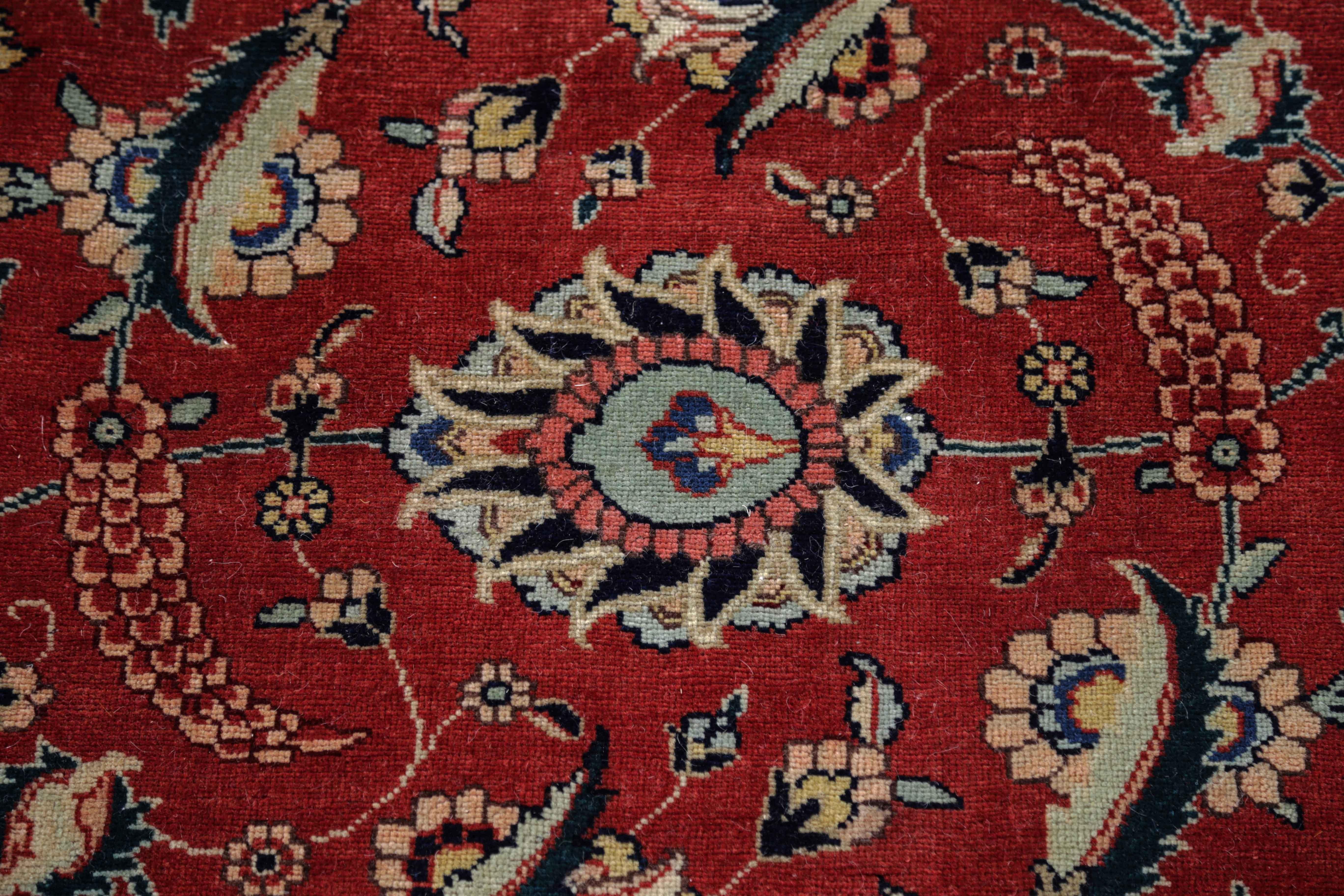 20th Century Antique Persian Runner Rug Tabriz Design For Sale