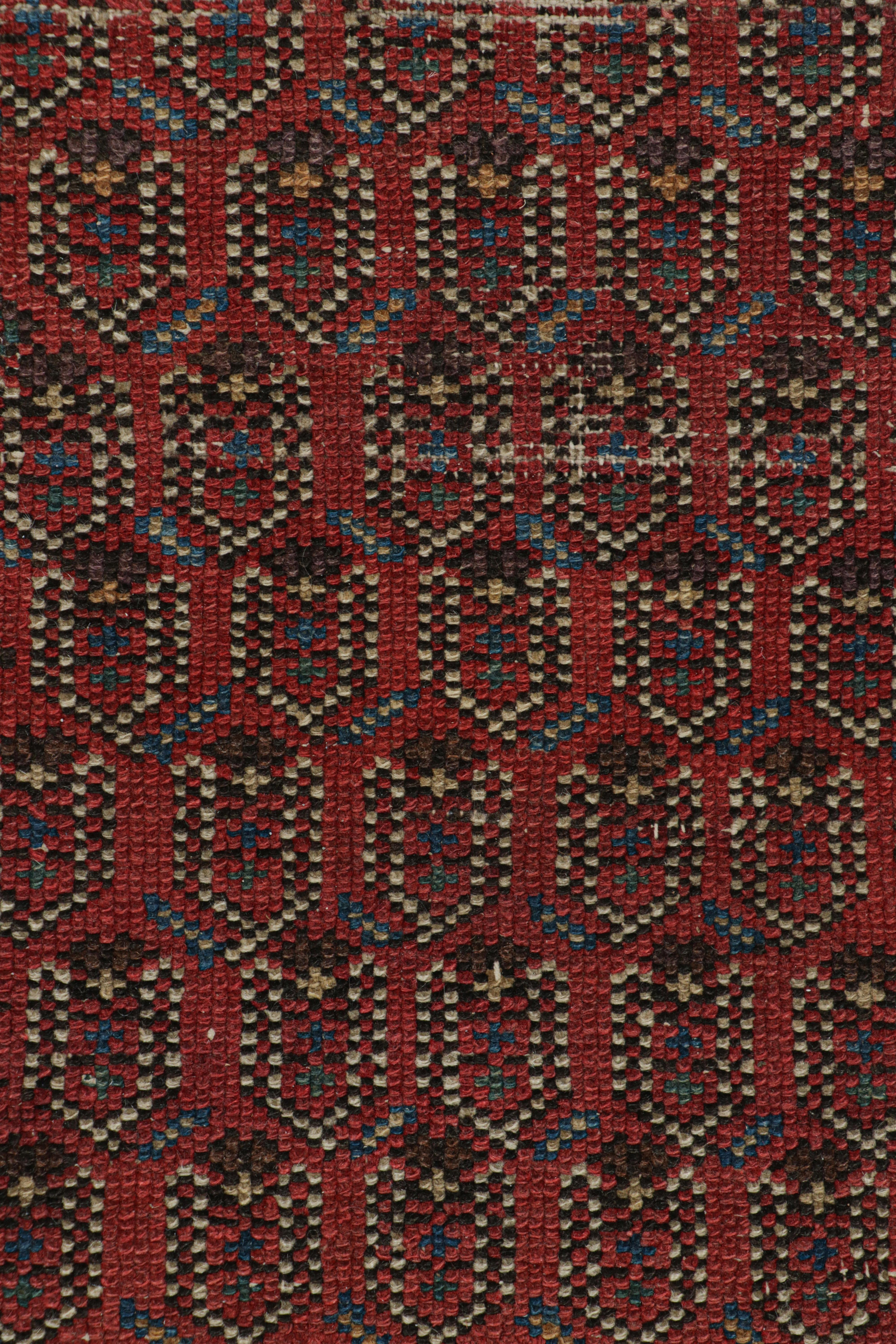 Hand-Knotted Antique Persian Runner Rug with Polychromatic Geometric Pattern from Rug & Kilim For Sale
