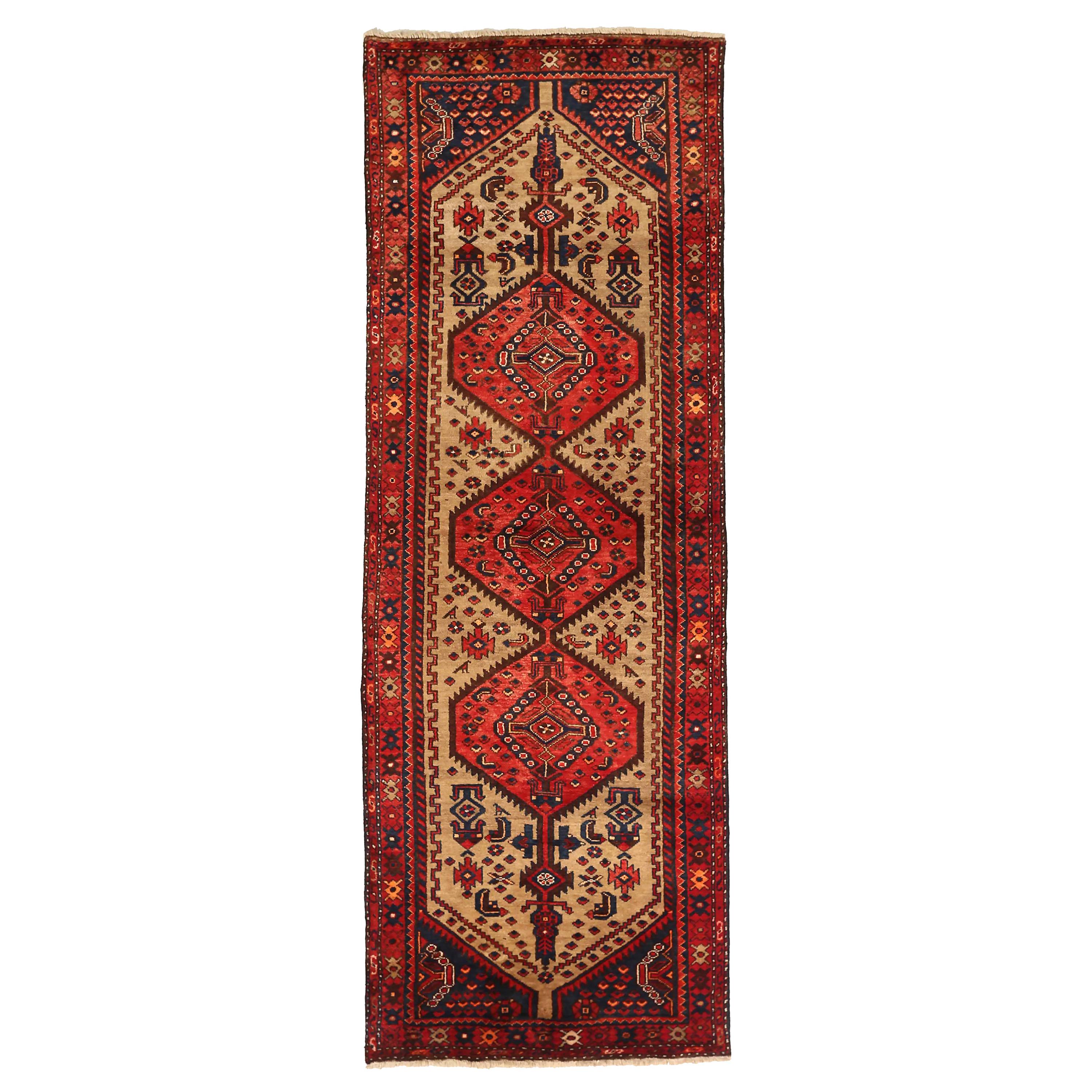 Antique Persian Runner Rug Zanjan Design For Sale