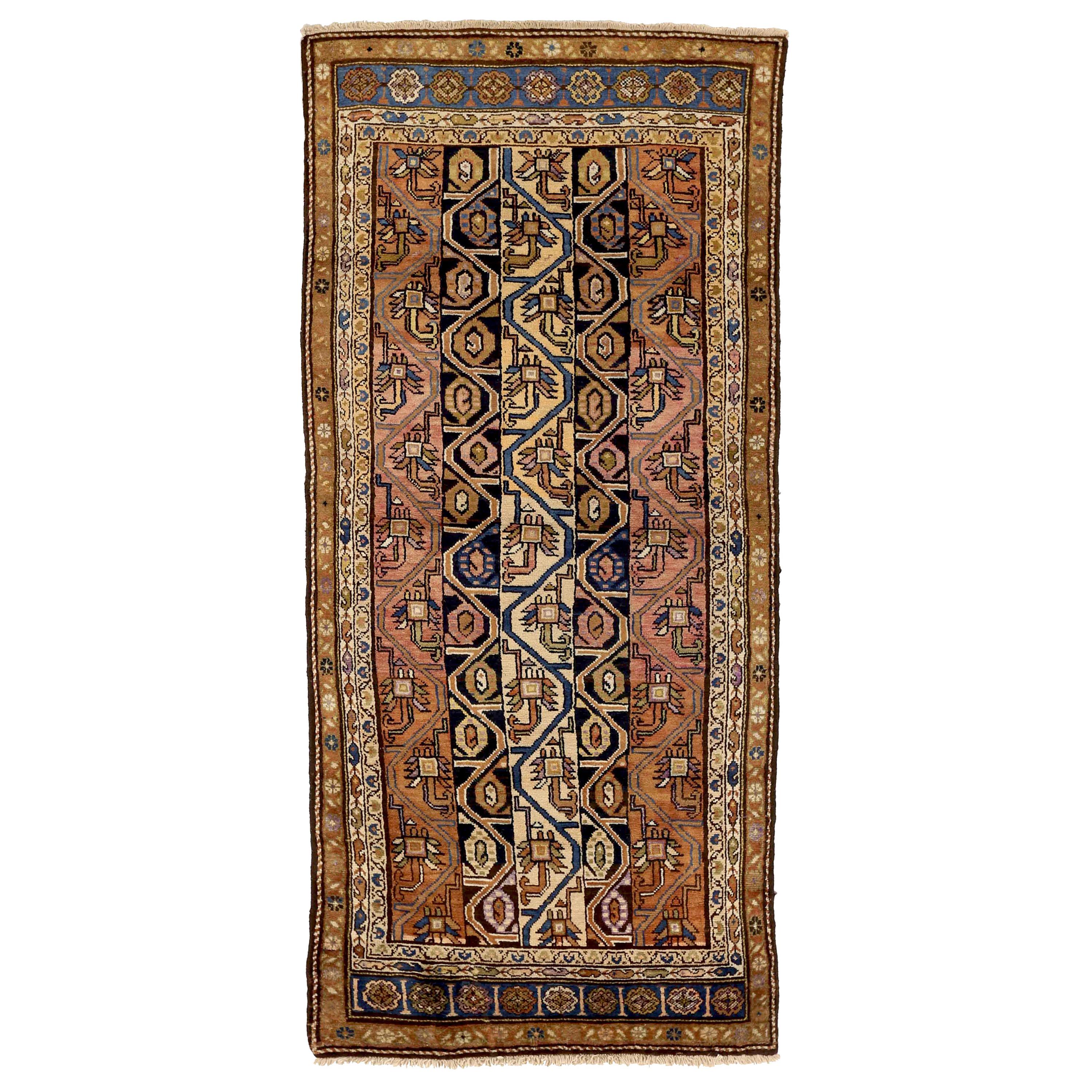 Antique Persian Runner Rug Zanjan Design