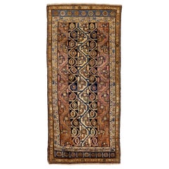 Vintage Persian Runner Rug Zanjan Design