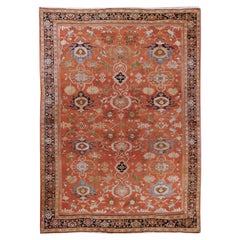 Antique Persian Rust Ziegler Sultanabad Rug, circa 1880  8'5x11'10