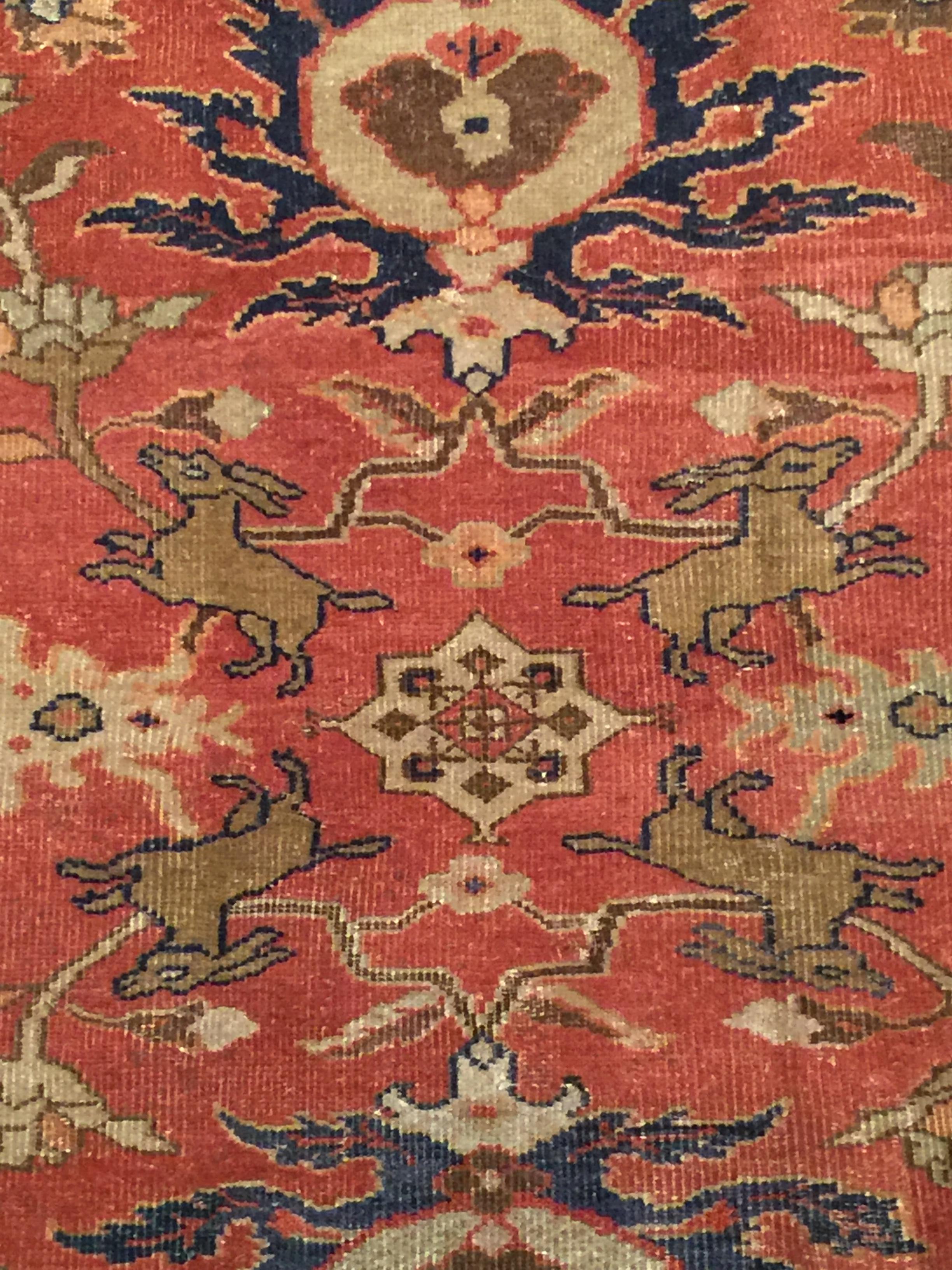 Antiker persischer Rost Ziegler Sultanabad-Teppich, um 1880  8'5x11'10 im Angebot 2