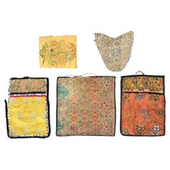 Antique Persian Safavid Embroidered Textile Pieces