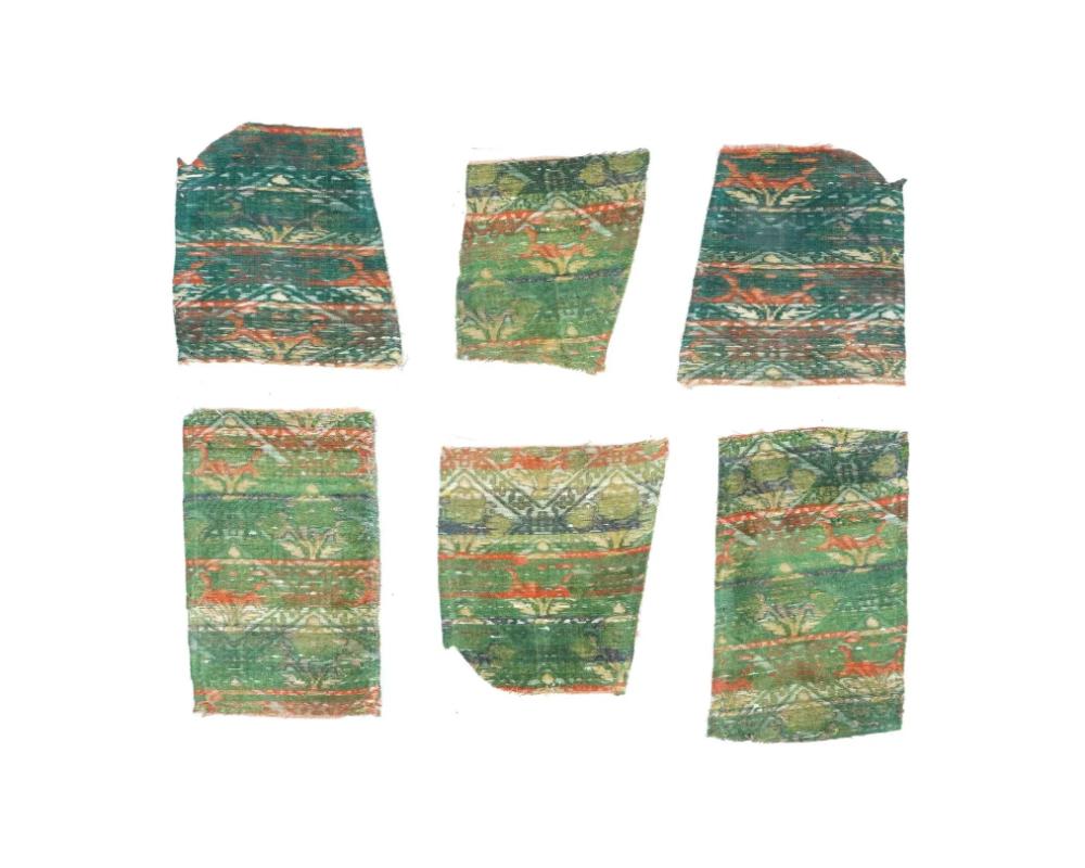 Unknown Antique Persian Safavid Hand Woven Textile Fragments For Sale