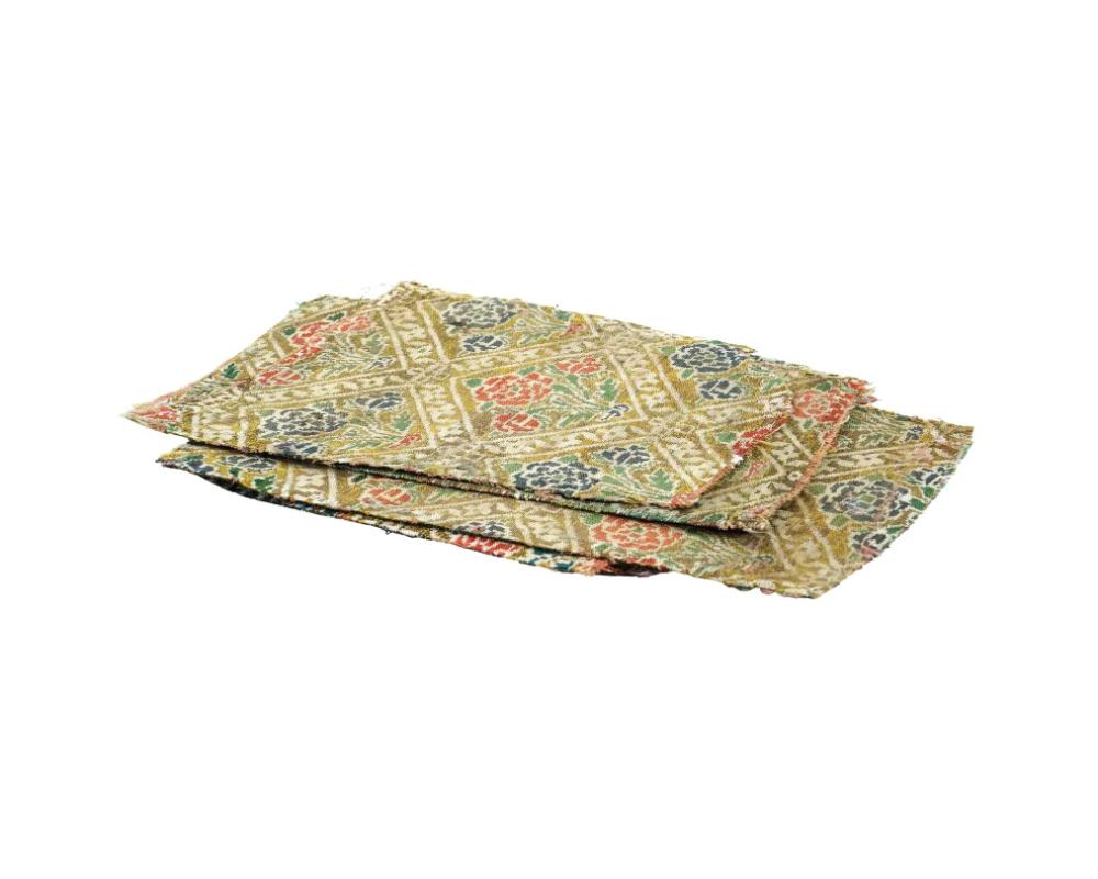 Antique Persian Safavid Hand Woven Textile Fragments In Good Condition For Sale In New York, NY