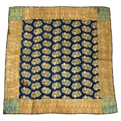 Ancien textile persan safavide en velours tissé à la main