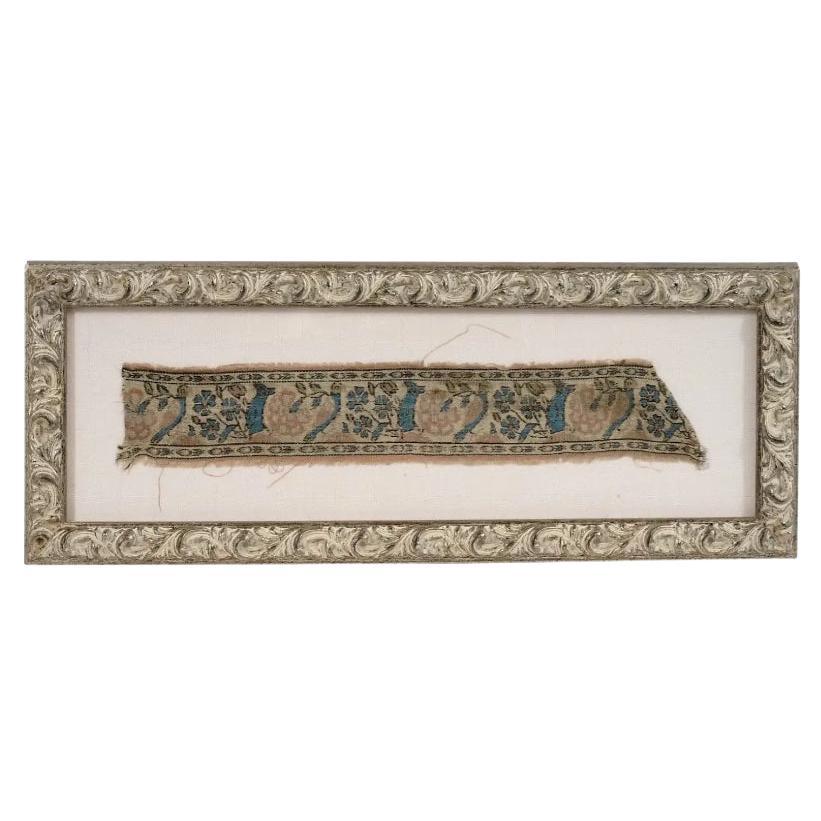 Antique Persian Safavid Silk Textile Fragment For Sale