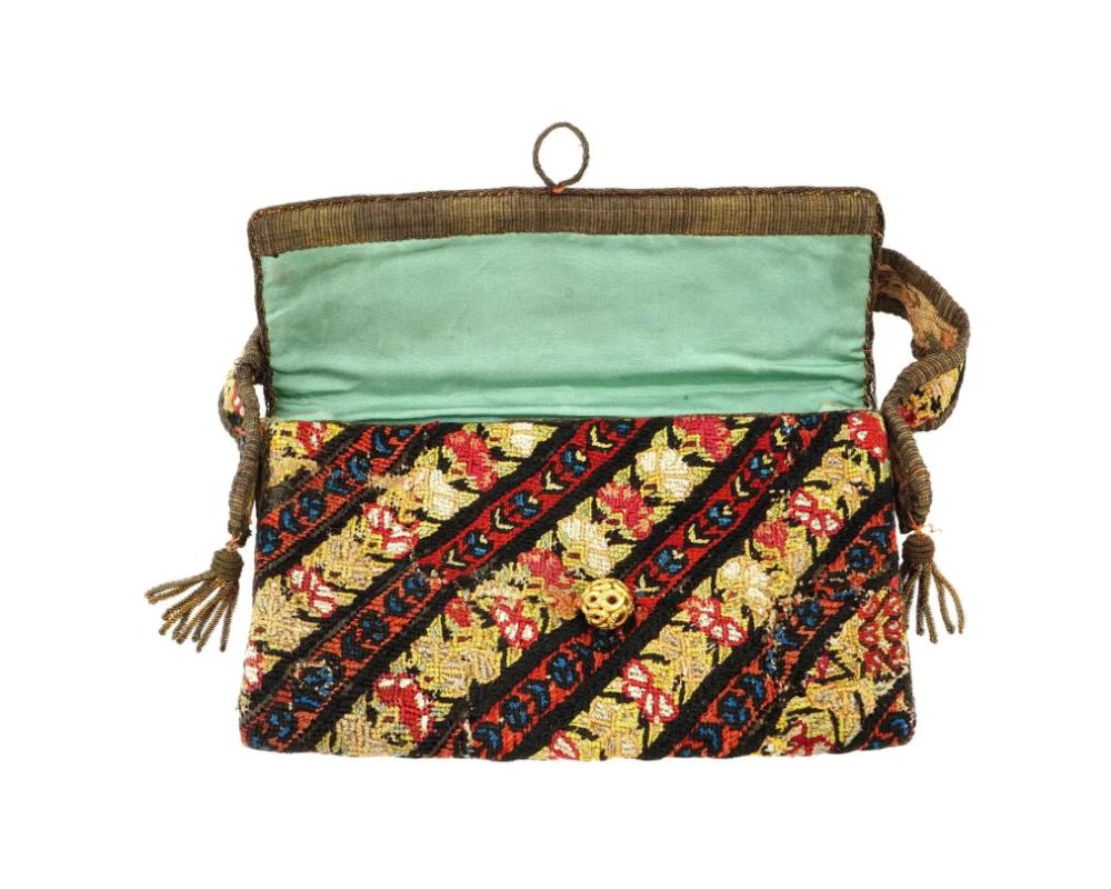 18th Century and Earlier Antique Persian Safavid Textile Handbag CA 18Th C For Sale