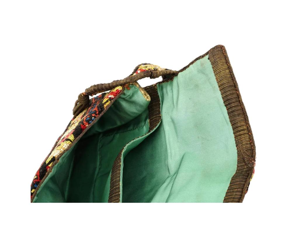 Antique Persian Safavid Textile Handbag CA 18Th C For Sale 2